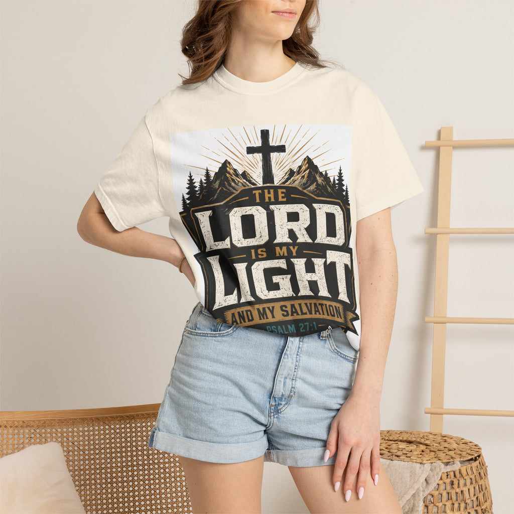 Christian T-Shirt — "The Lord Is My Light" Faith Graphic Tee