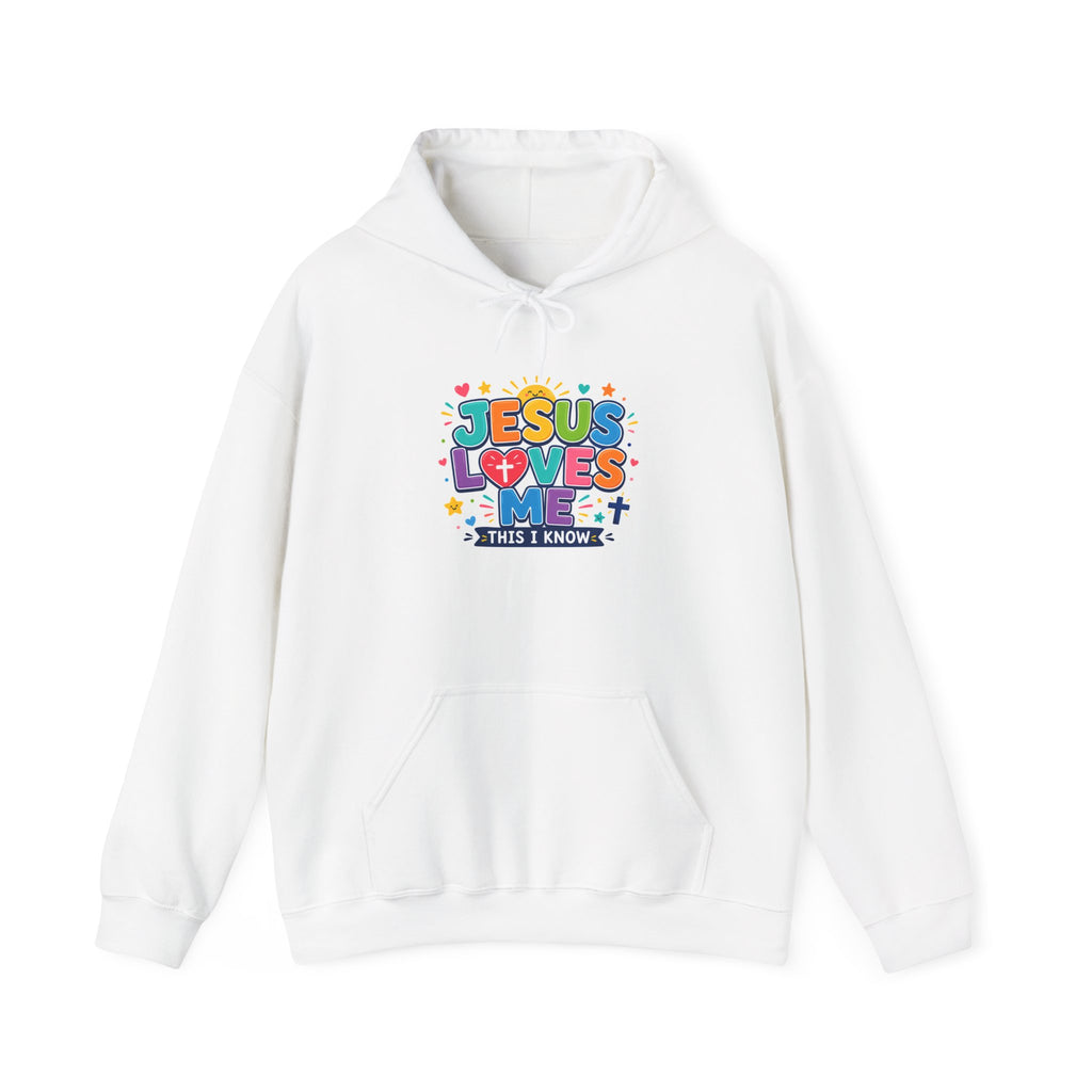 Jesus Loves Me Hoodie — Colorful Kids’ Faith Graphic Pullover