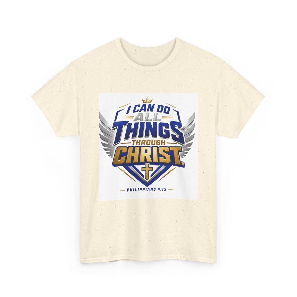 I Can Do All Things Through Christ T-Shirt – Philippians 4:13 Christian Faith Tee