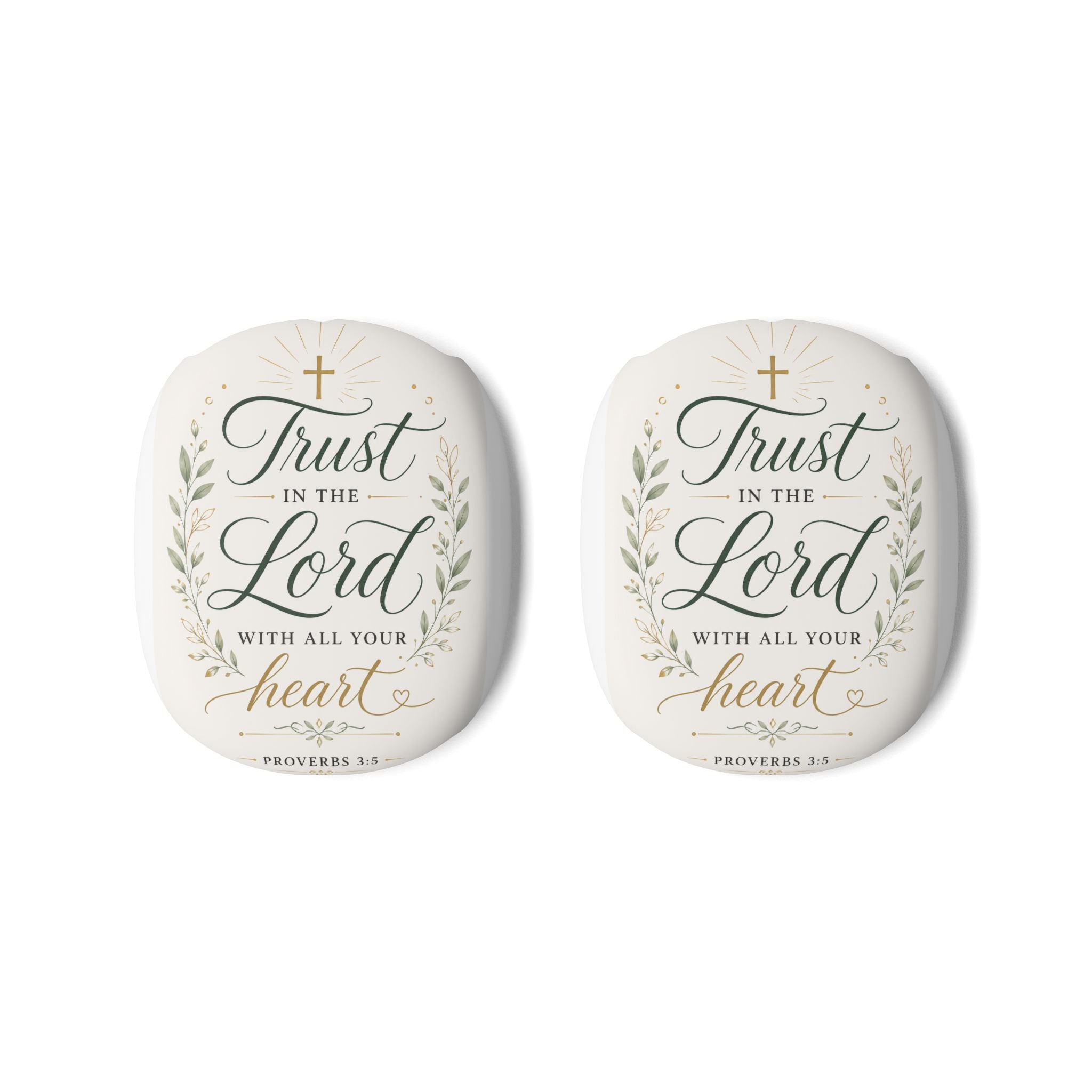 AirPods Max Ear Cup Covers – “Trust in the Lord” Scripture Design