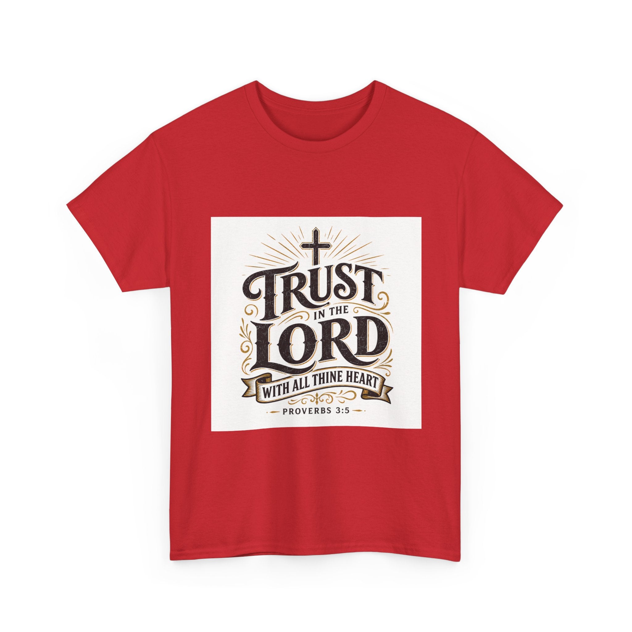 Faith T-Shirt - "Trust in the Lord" Christian Tee (Proverbs 3:5)