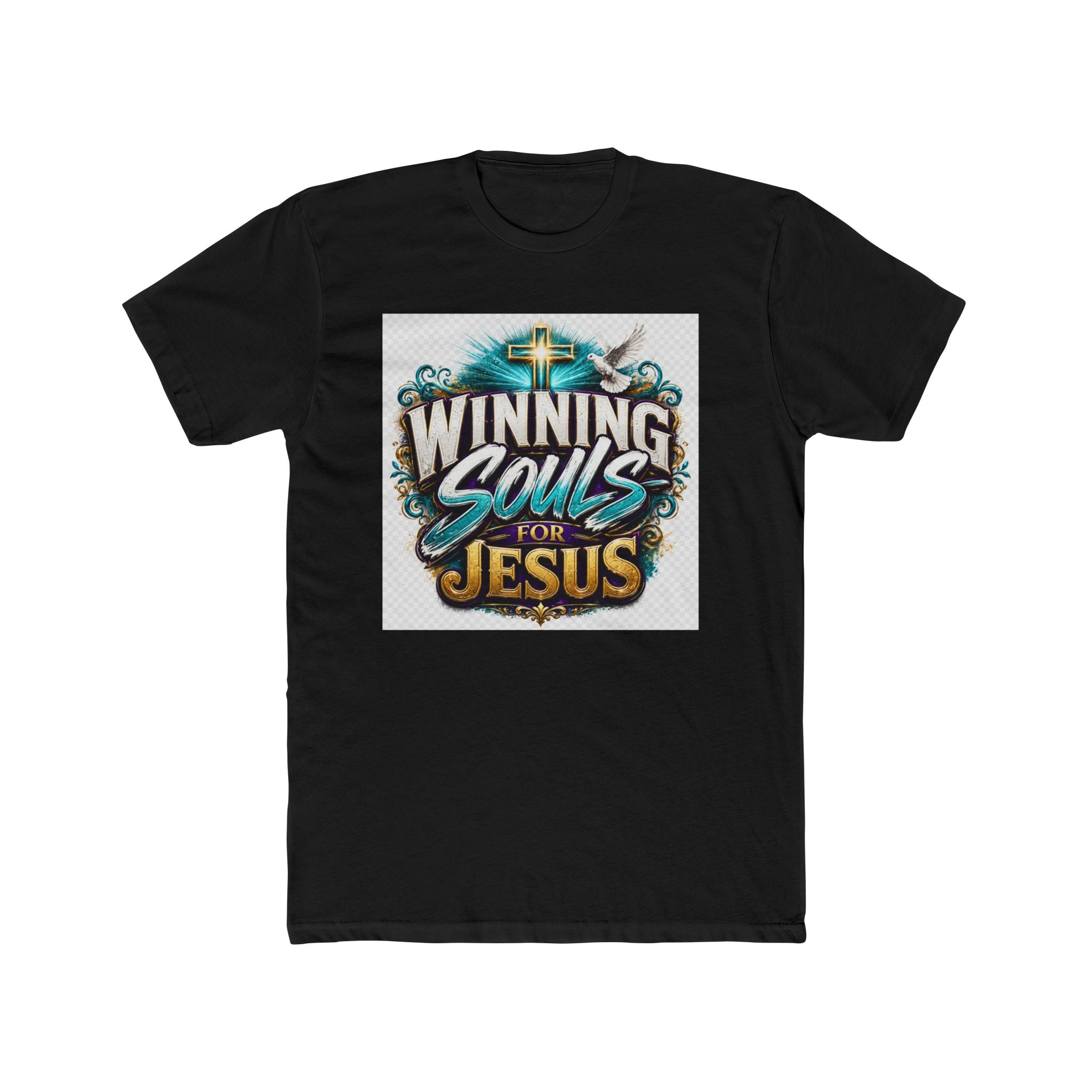 Winning Souls for Jesus T-Shirt — Christian Faith Tee with Cross Graphic
