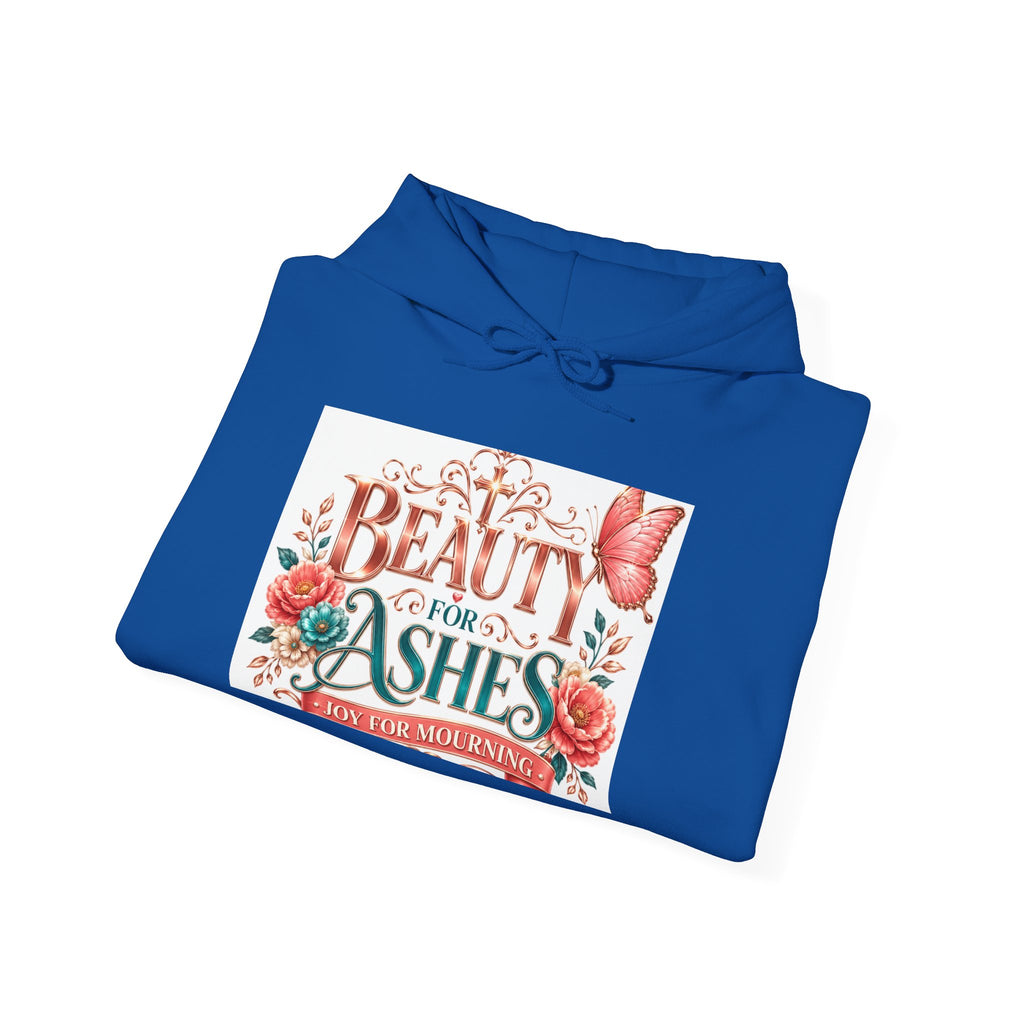 Beauty From Ashes Hoodie – Inspirational Floral Christian Sweatshirt