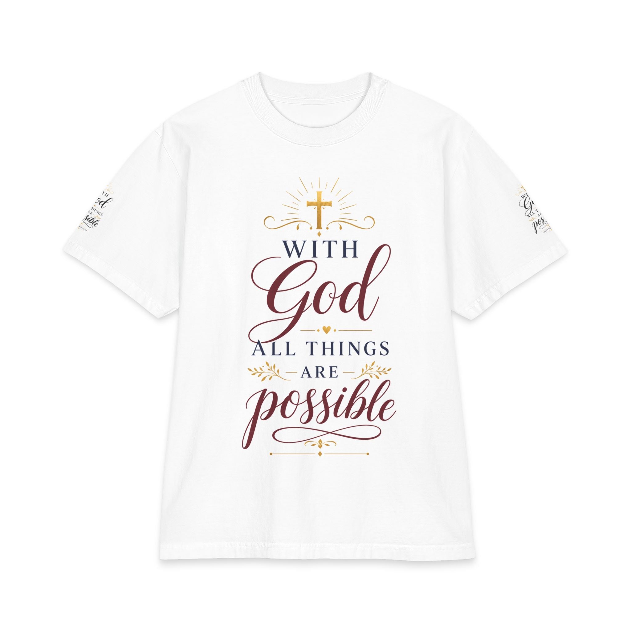 With God All Things Are Possible Tee — Inspirational Christian Faith T-Shirt