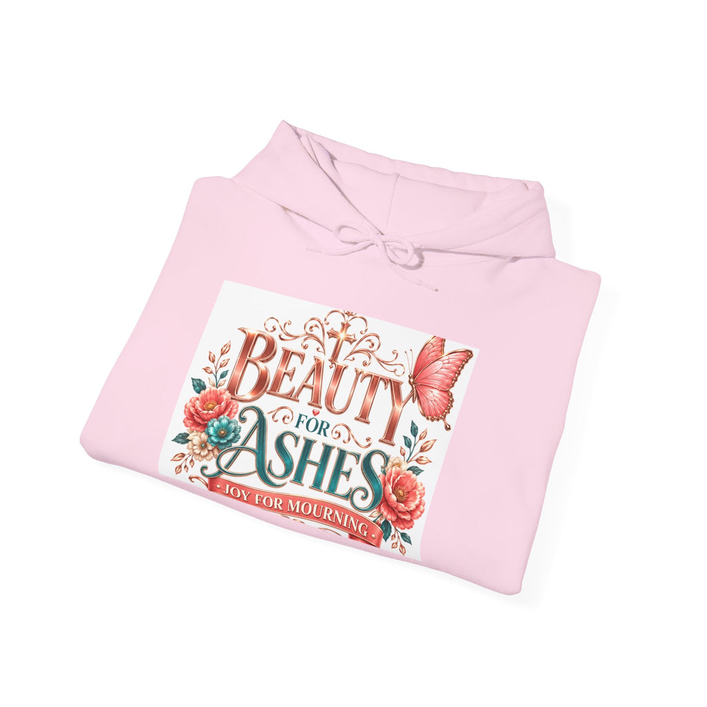 Beauty From Ashes Hoodie – Inspirational Floral Christian Sweatshirt