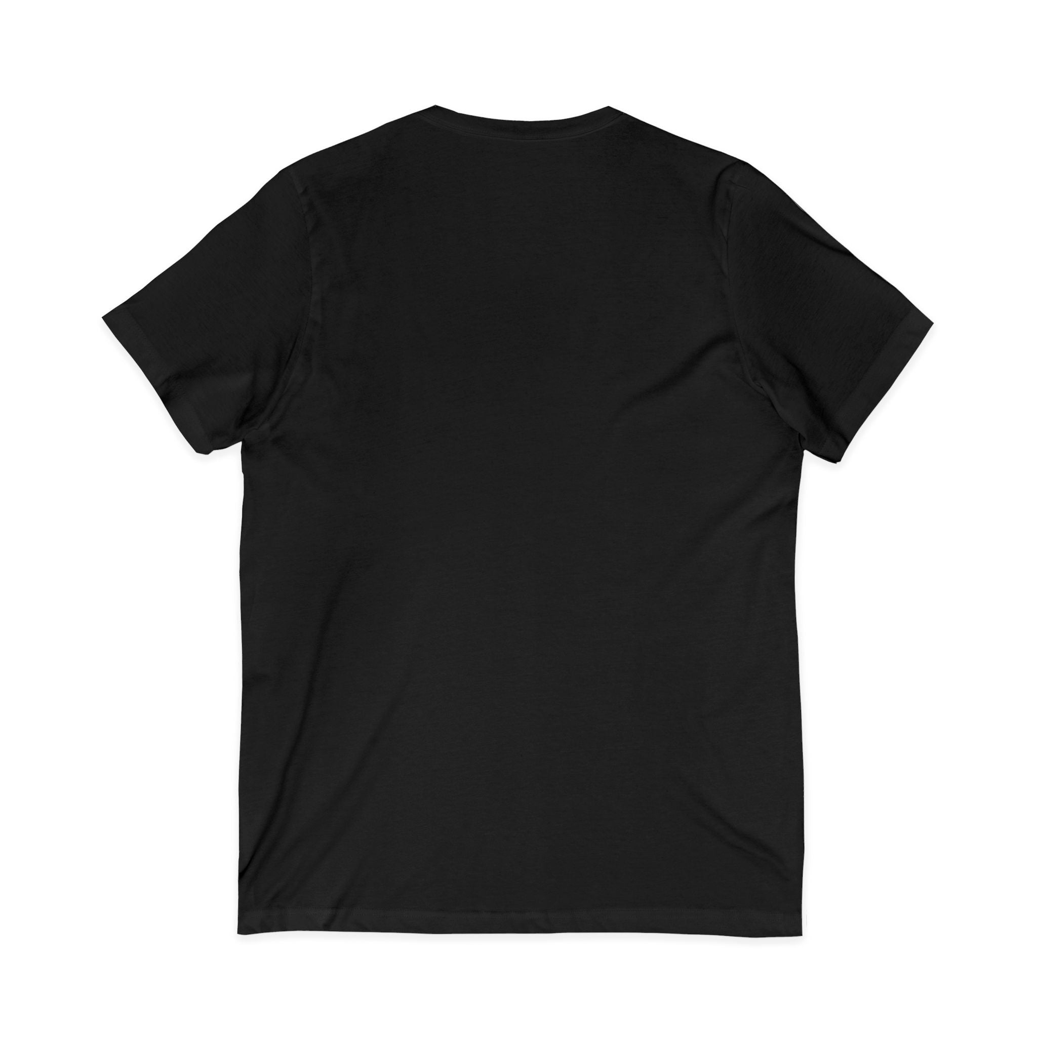 More Than Conquerors V-Neck Tee — Christian Faith Graphic Shirt (Romans 8:37)