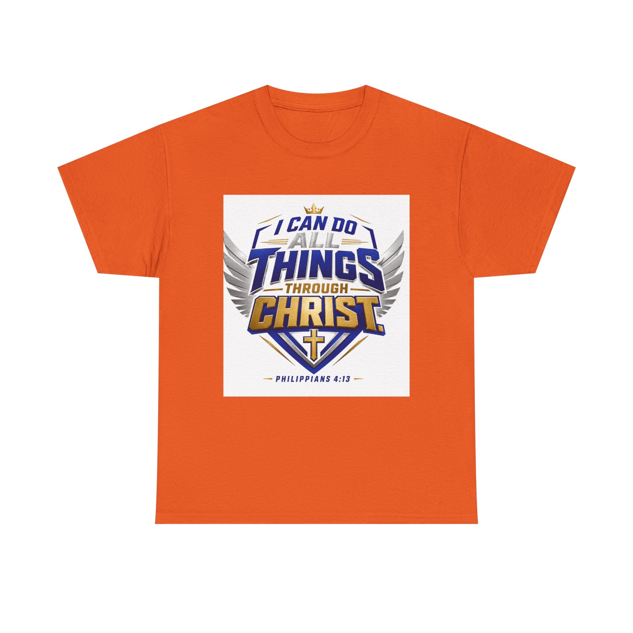 I Can Do All Things Through Christ T-Shirt – Philippians 4:13 Christian Faith Tee