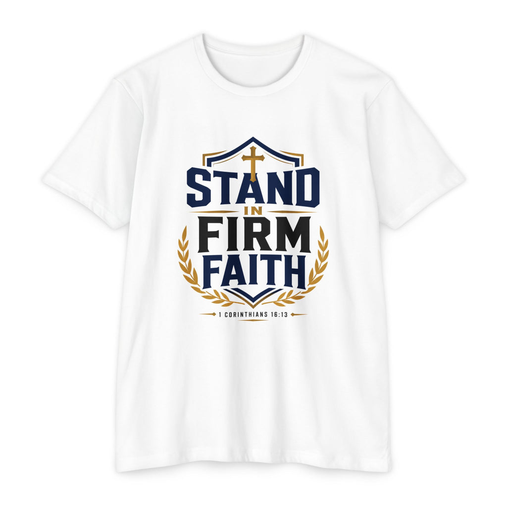 Stand Firm in Faith T-Shirt — Christian Scripture 1 Corinthians Faith Tee