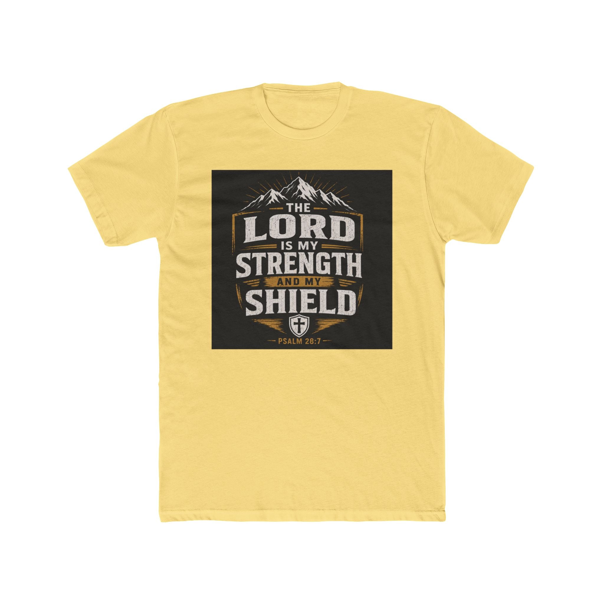 Christian Tee — "The Lord Is My Strength and My Shield" Graphic T-Shirt