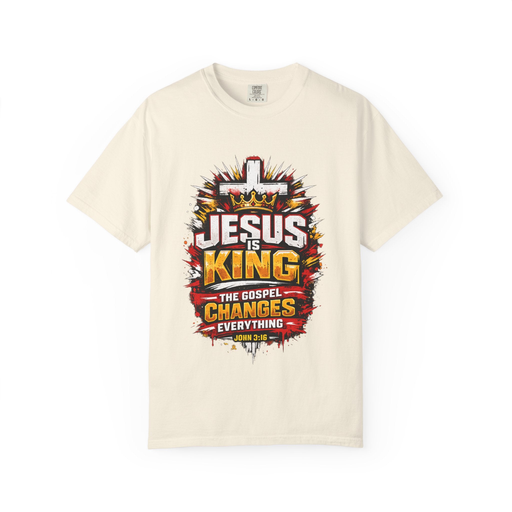 Jesus Is King T-Shirt — The Gospel Changes Everything Christian Tee
