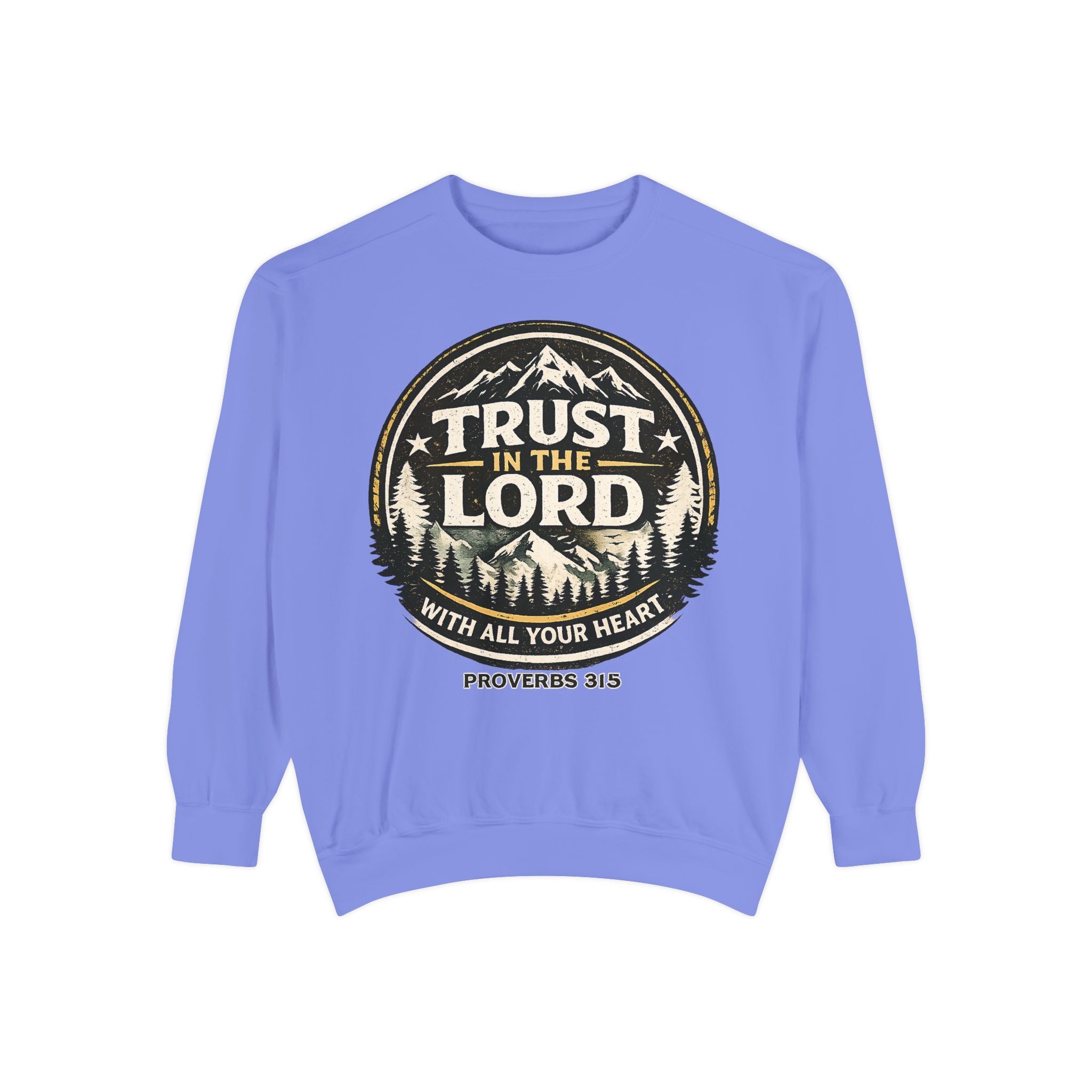 Trust in the Lord Sweatshirt — Proverbs 3:5 Faith Graphic Crewneck