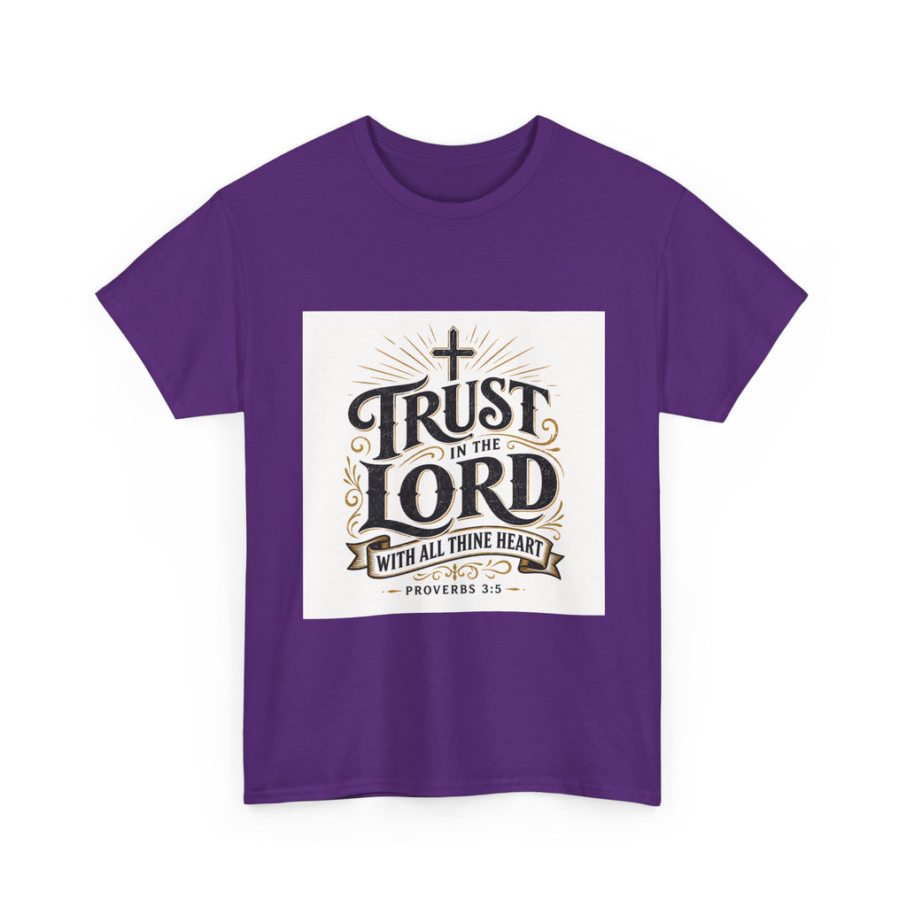 Faith T-Shirt - "Trust in the Lord" Christian Tee (Proverbs 3:5)