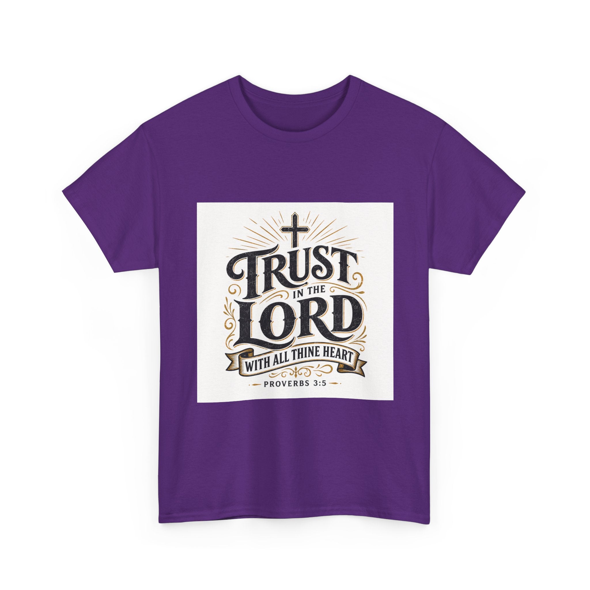 Faith T-Shirt - "Trust in the Lord" Christian Tee (Proverbs 3:5)