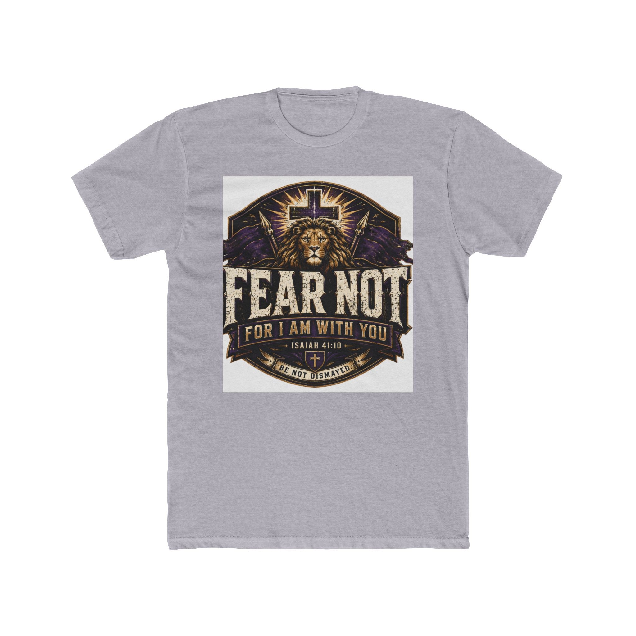 Fear Not Lion T‑Shirt — 'Fear Not, For I Am With You' Christian Graphic Tee