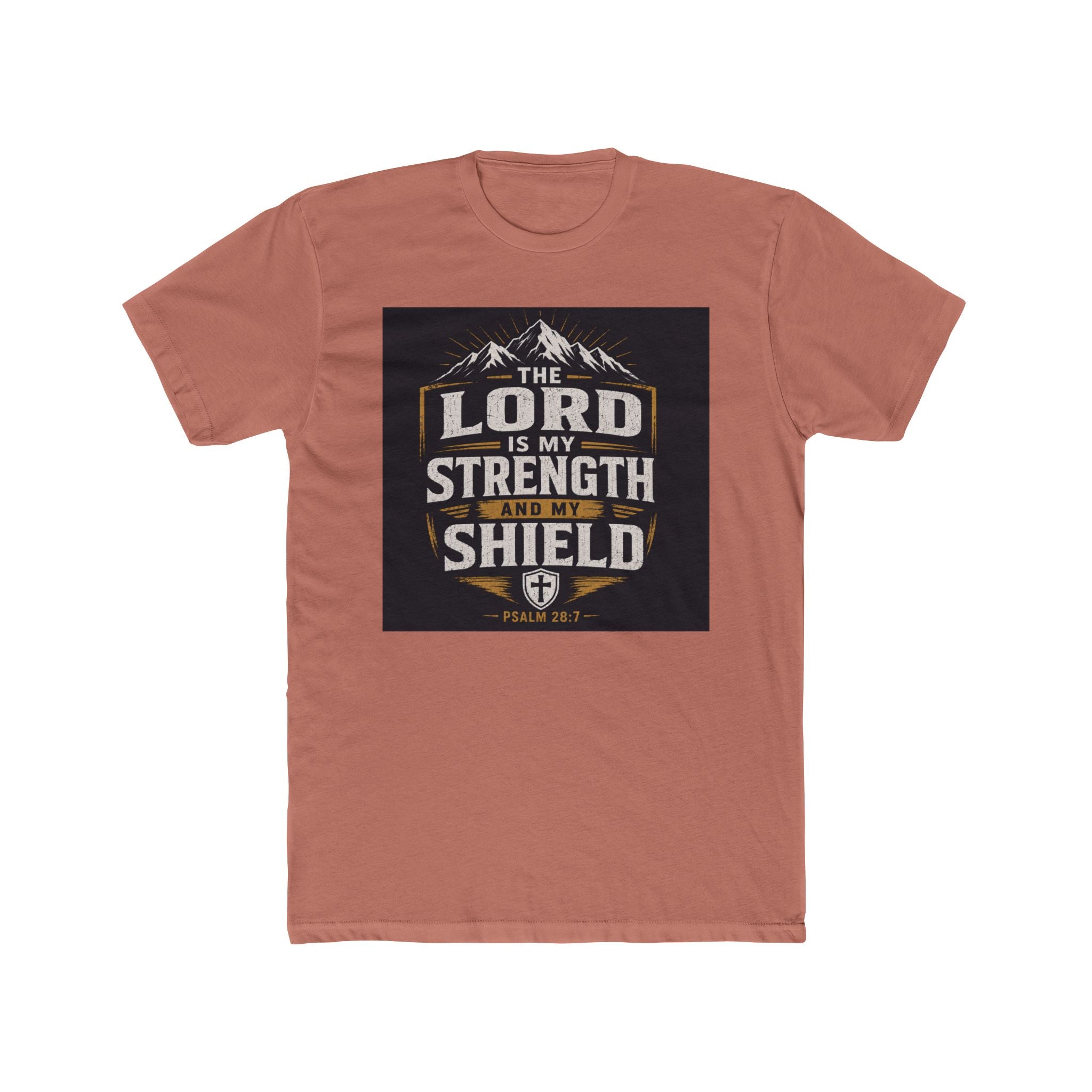 Christian Tee — "The Lord Is My Strength and My Shield" Graphic T-Shirt