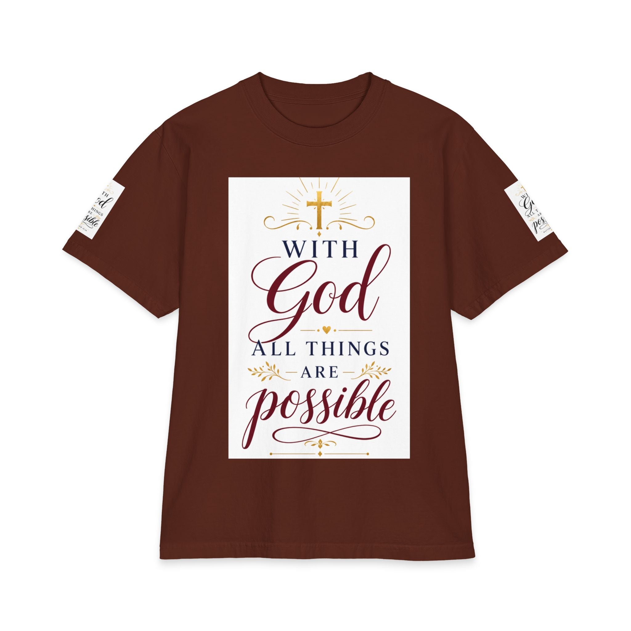 With God All Things Are Possible Tee — Inspirational Christian Faith T-Shirt