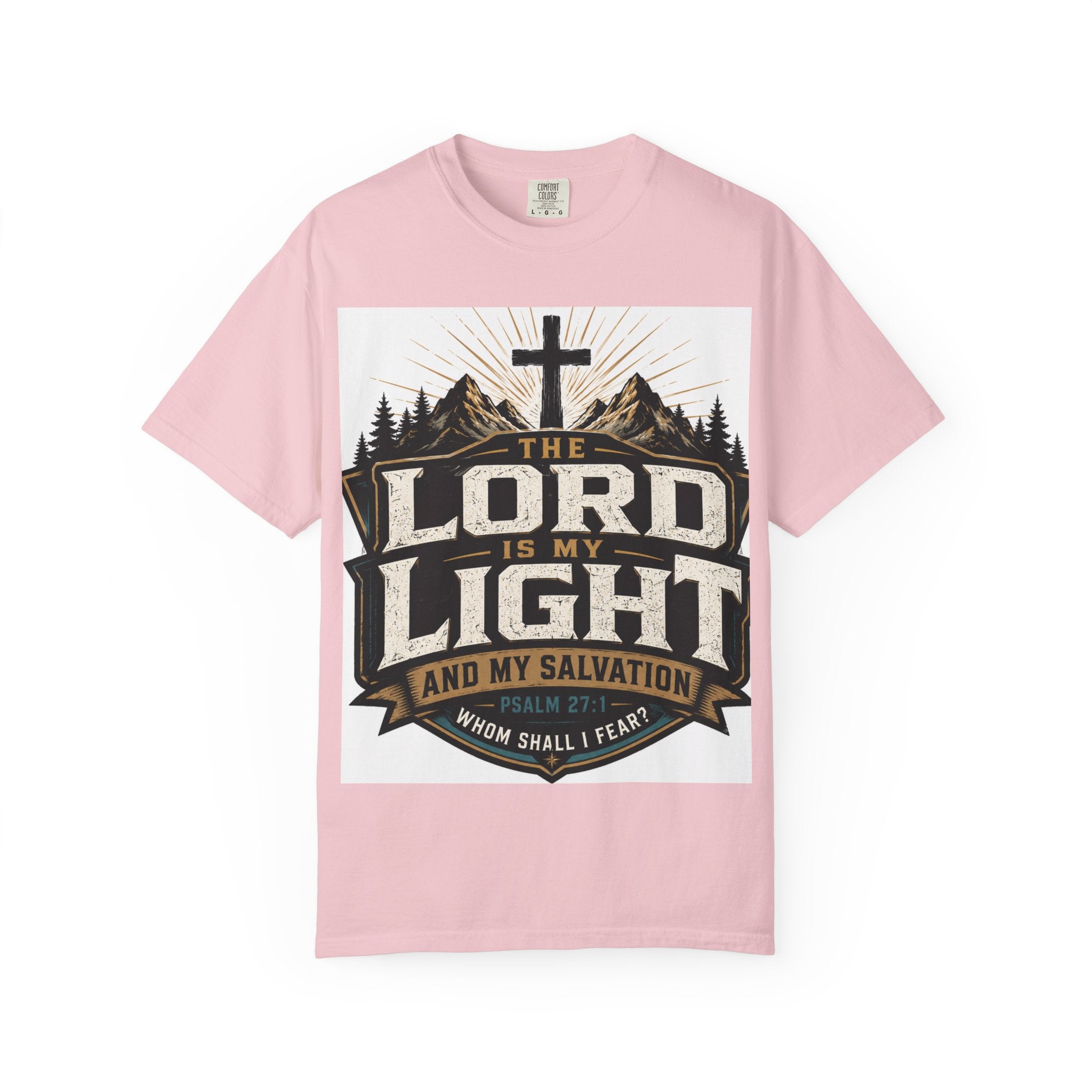 Christian T-Shirt — "The Lord Is My Light" Faith Graphic Tee