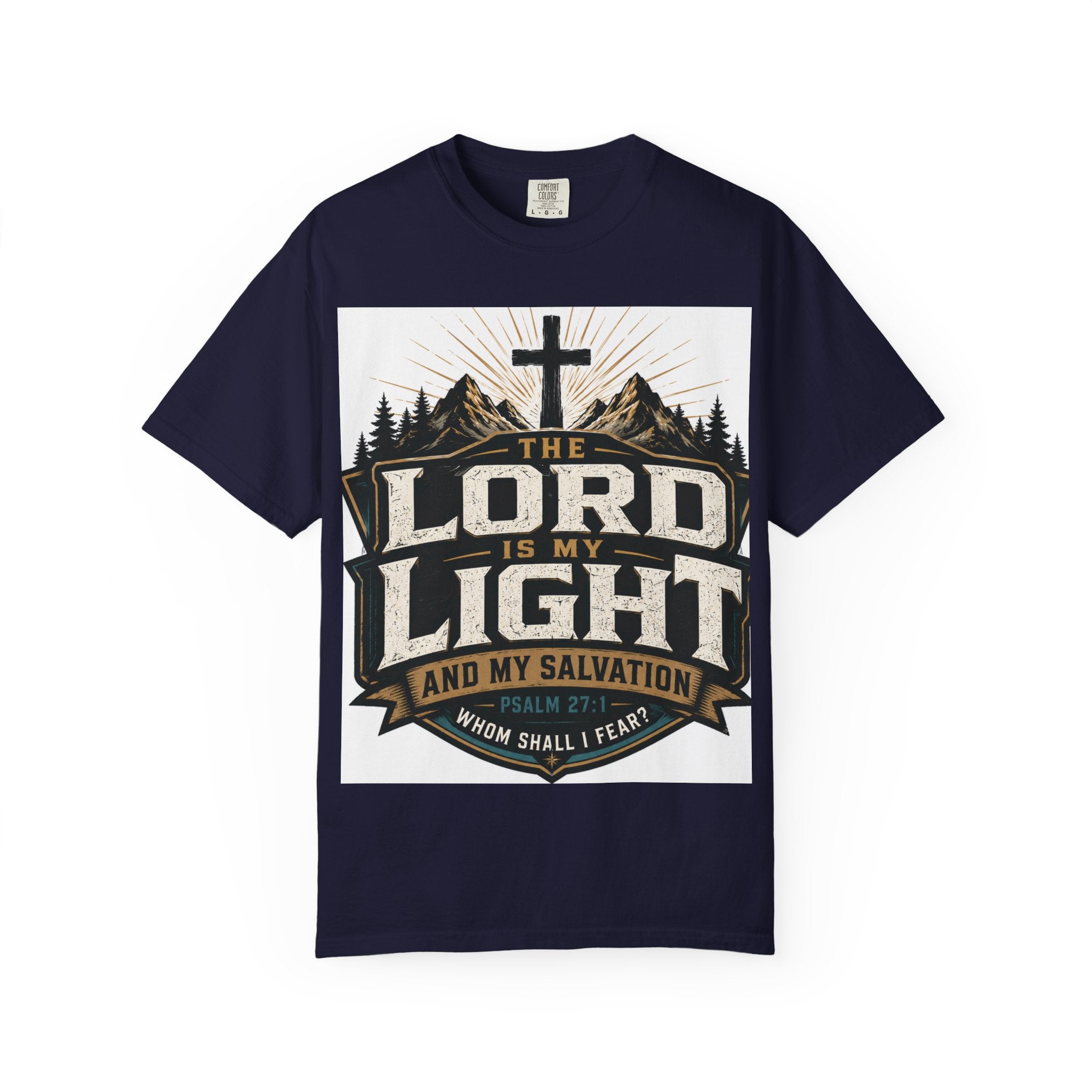 Christian T-Shirt — "The Lord Is My Light" Faith Graphic Tee