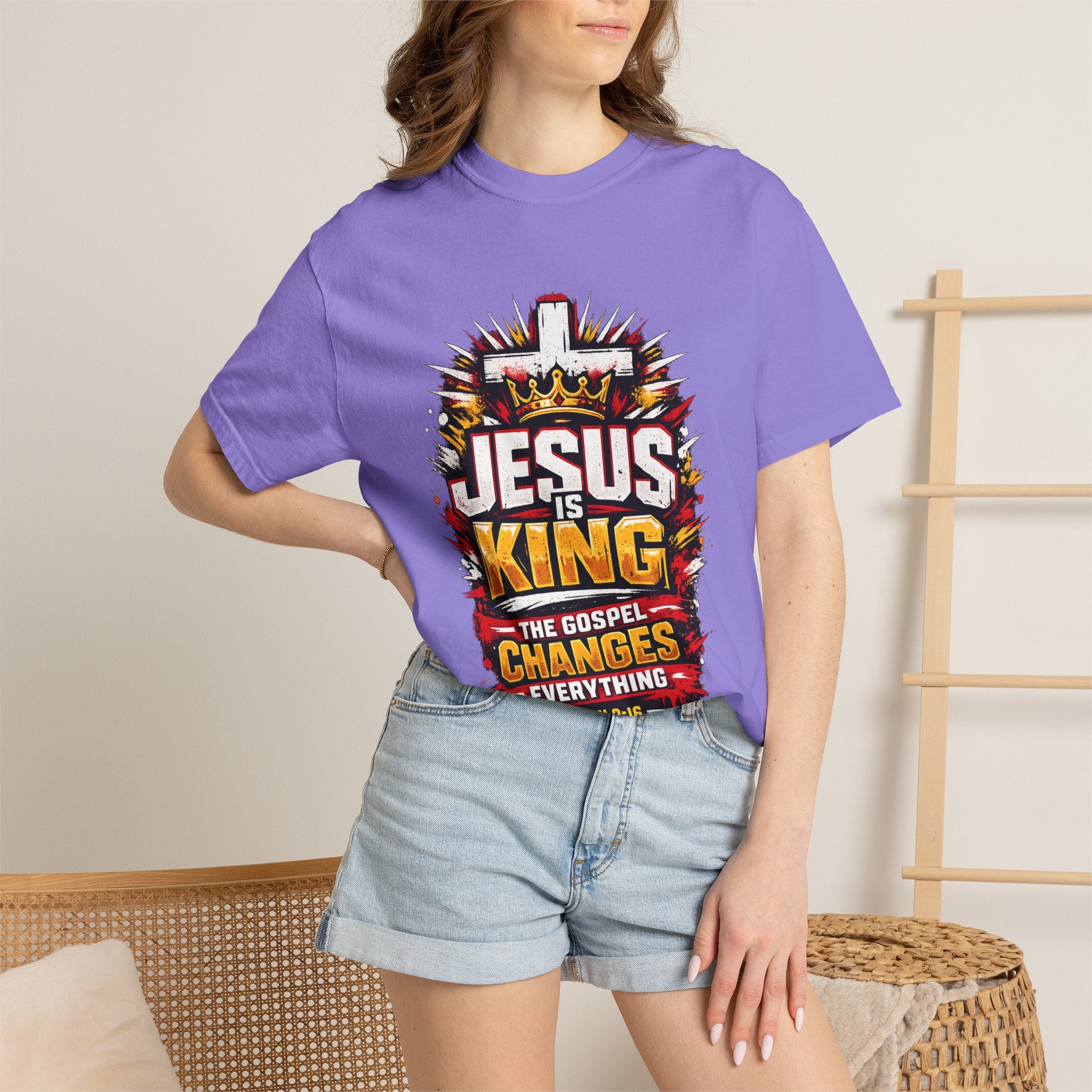 Jesus Is King T-Shirt — The Gospel Changes Everything Christian Tee