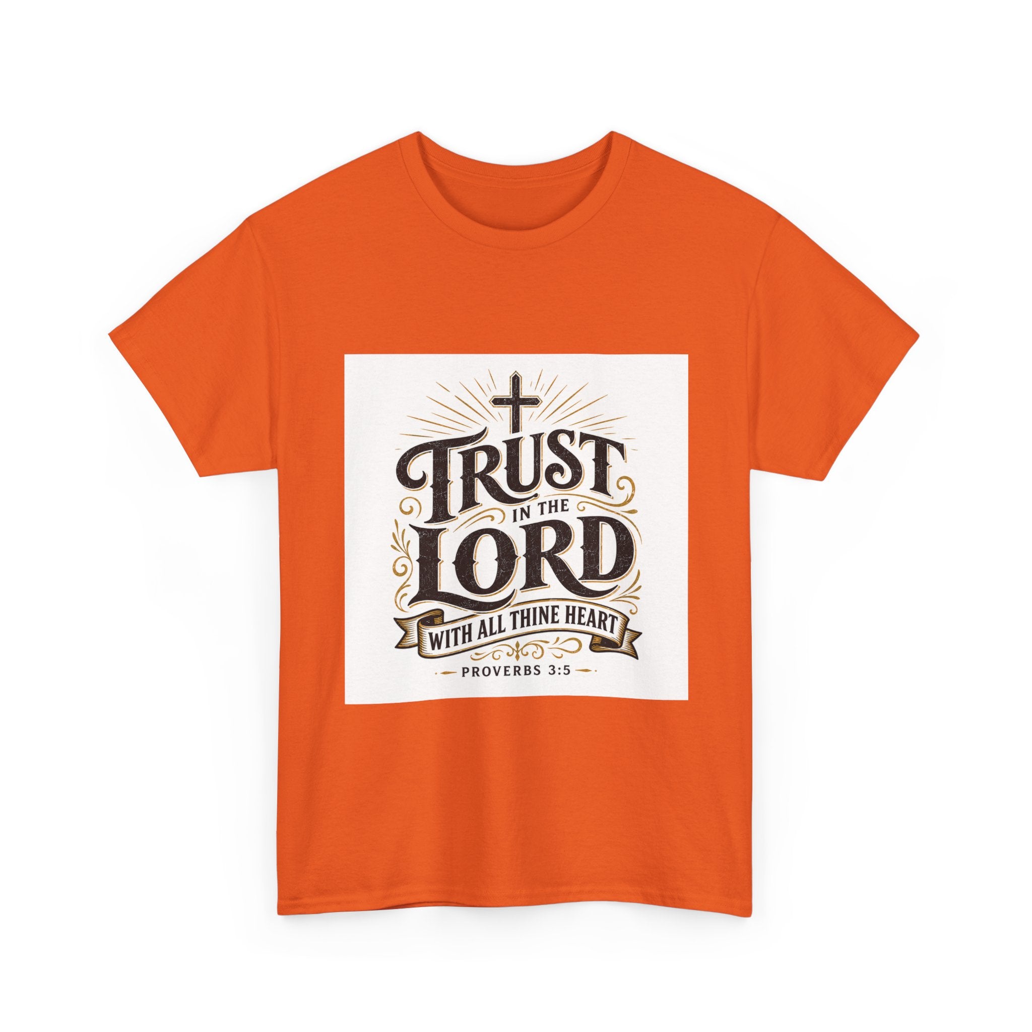 Faith T-Shirt - "Trust in the Lord" Christian Tee (Proverbs 3:5)