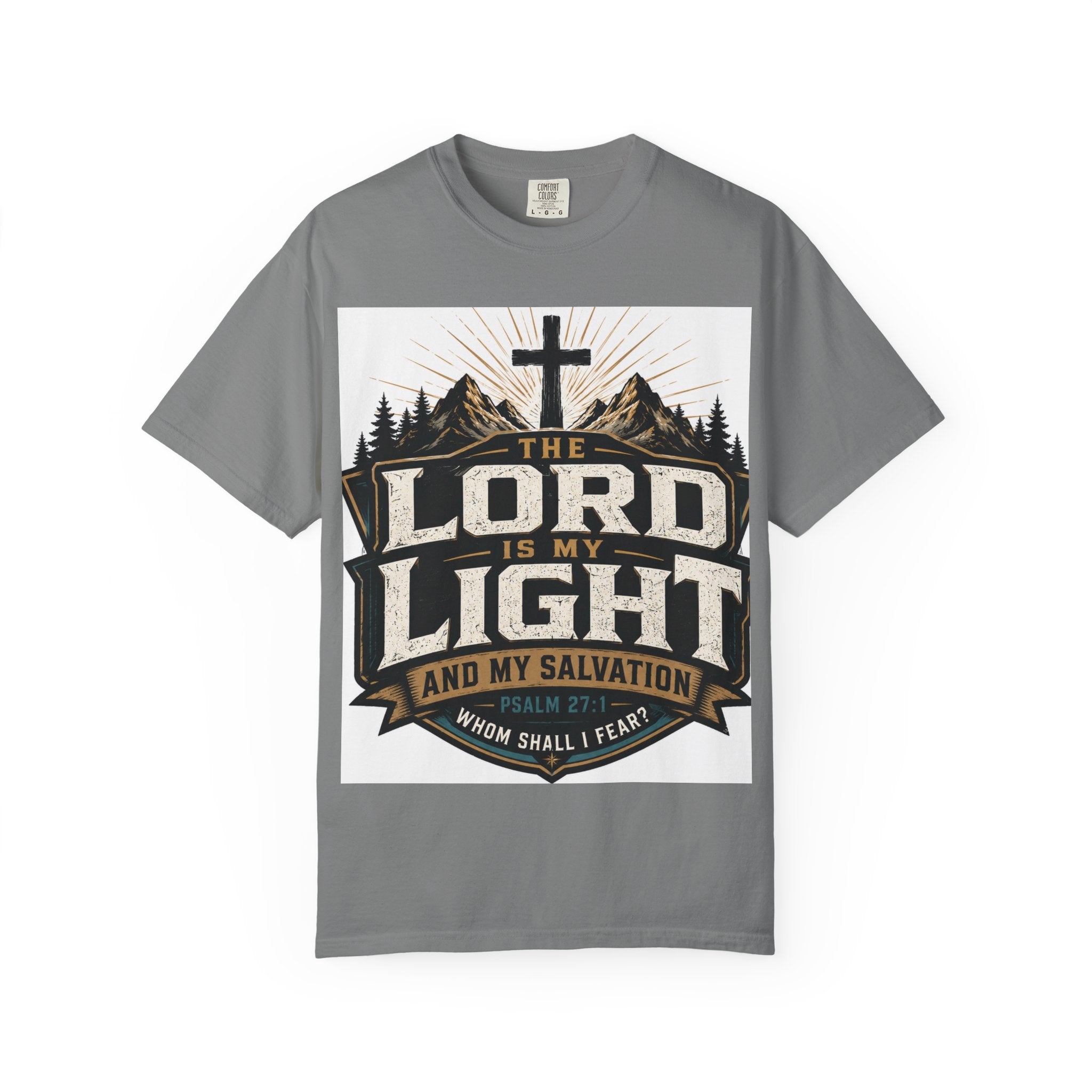 Christian T-Shirt — "The Lord Is My Light" Faith Graphic Tee