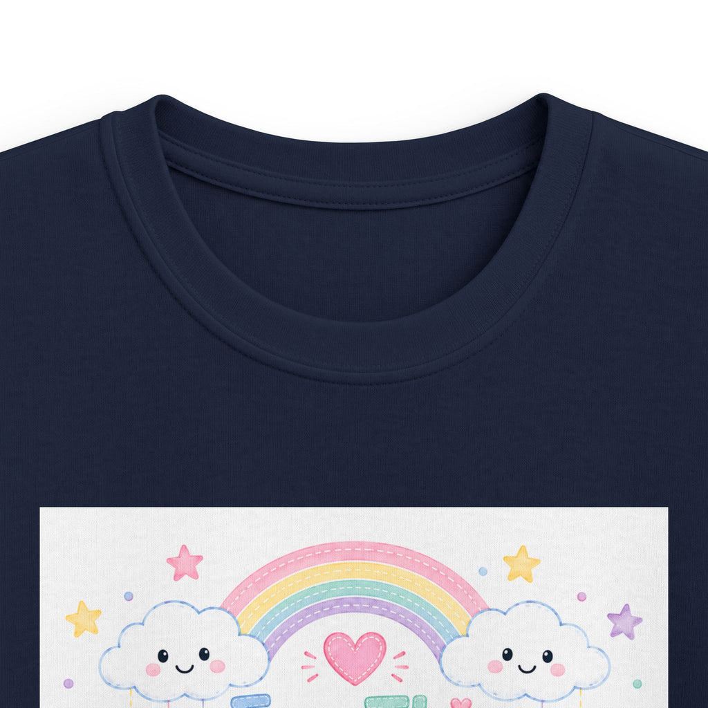 Kids Tee — "For This Child I Have Prayed" Pastel Rainbow Christian Shirt (1 Samuel 1:27)