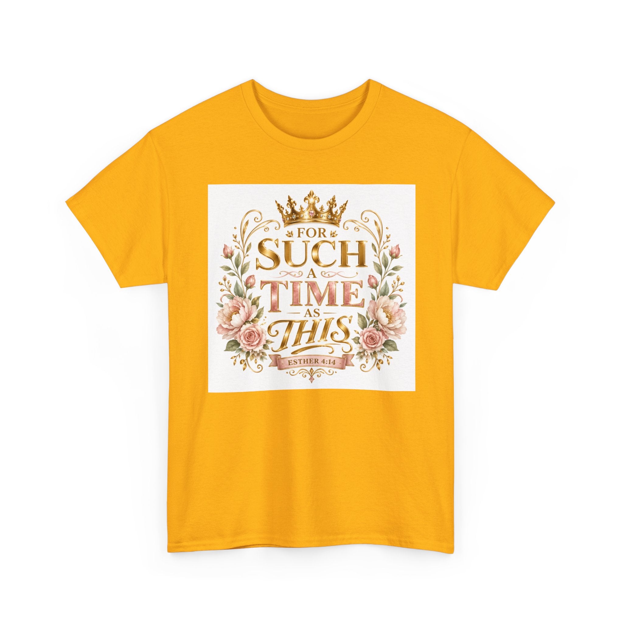 T-Shirt — “For Such a Time as This” Floral Inspirational Tee