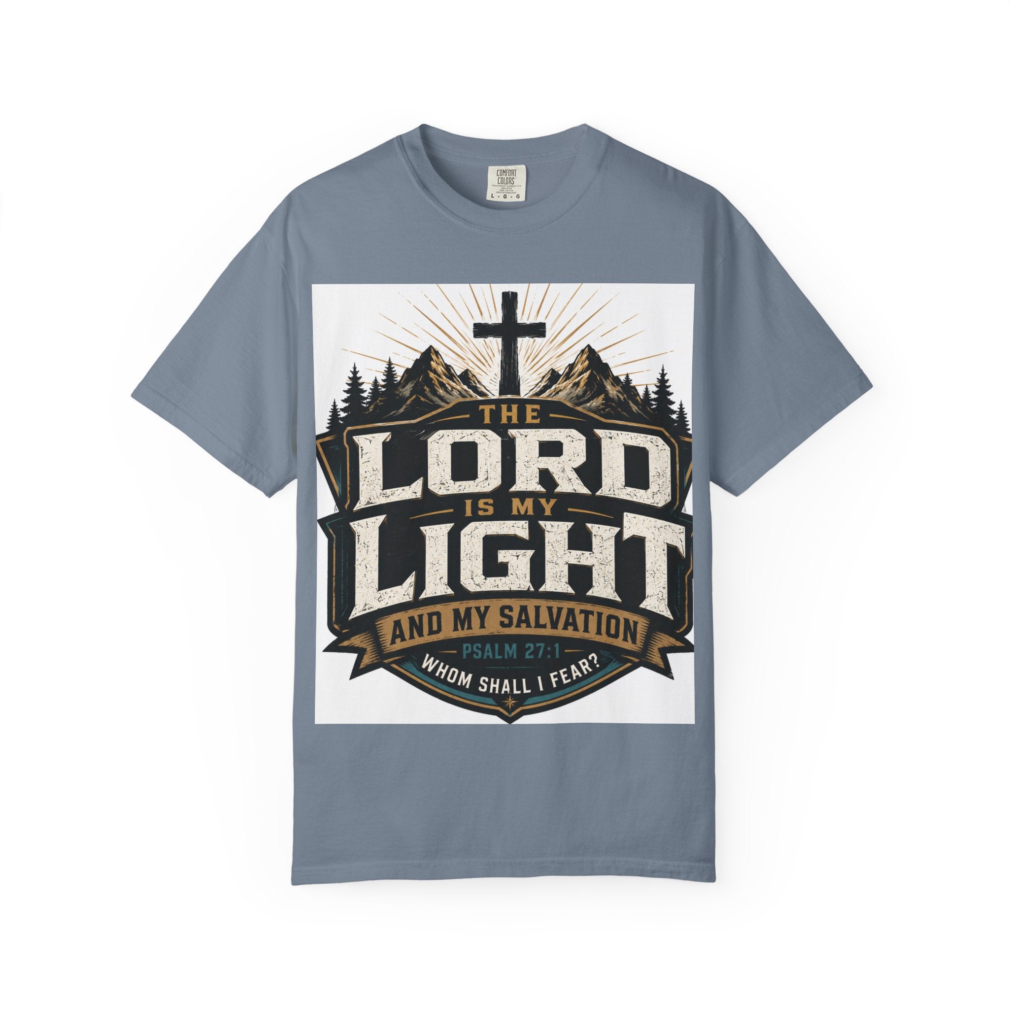 Christian T-Shirt — "The Lord Is My Light" Faith Graphic Tee