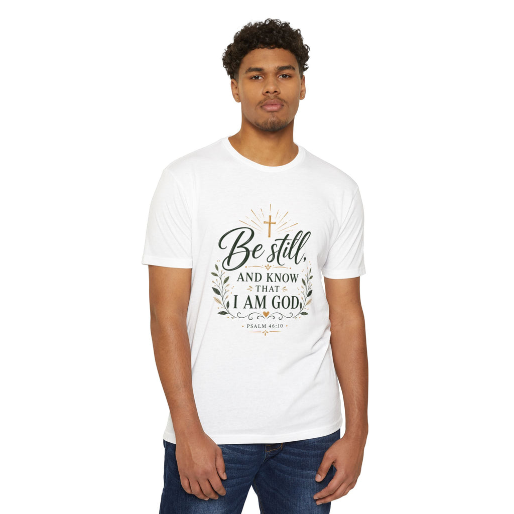 Be Still and Know I Am God T-Shirt - Psalm 46:10 Christian Faith Tee