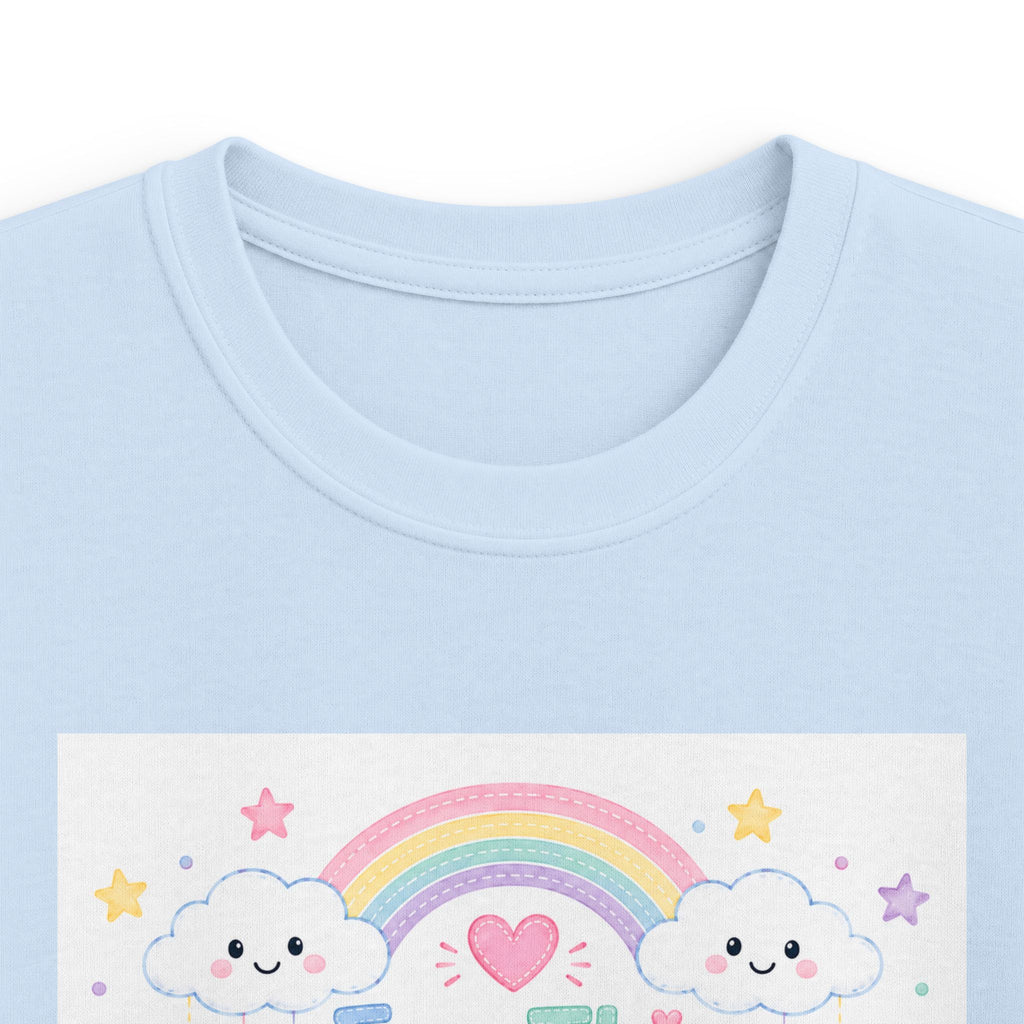 Kids Tee — "For This Child I Have Prayed" Pastel Rainbow Christian Shirt (1 Samuel 1:27)