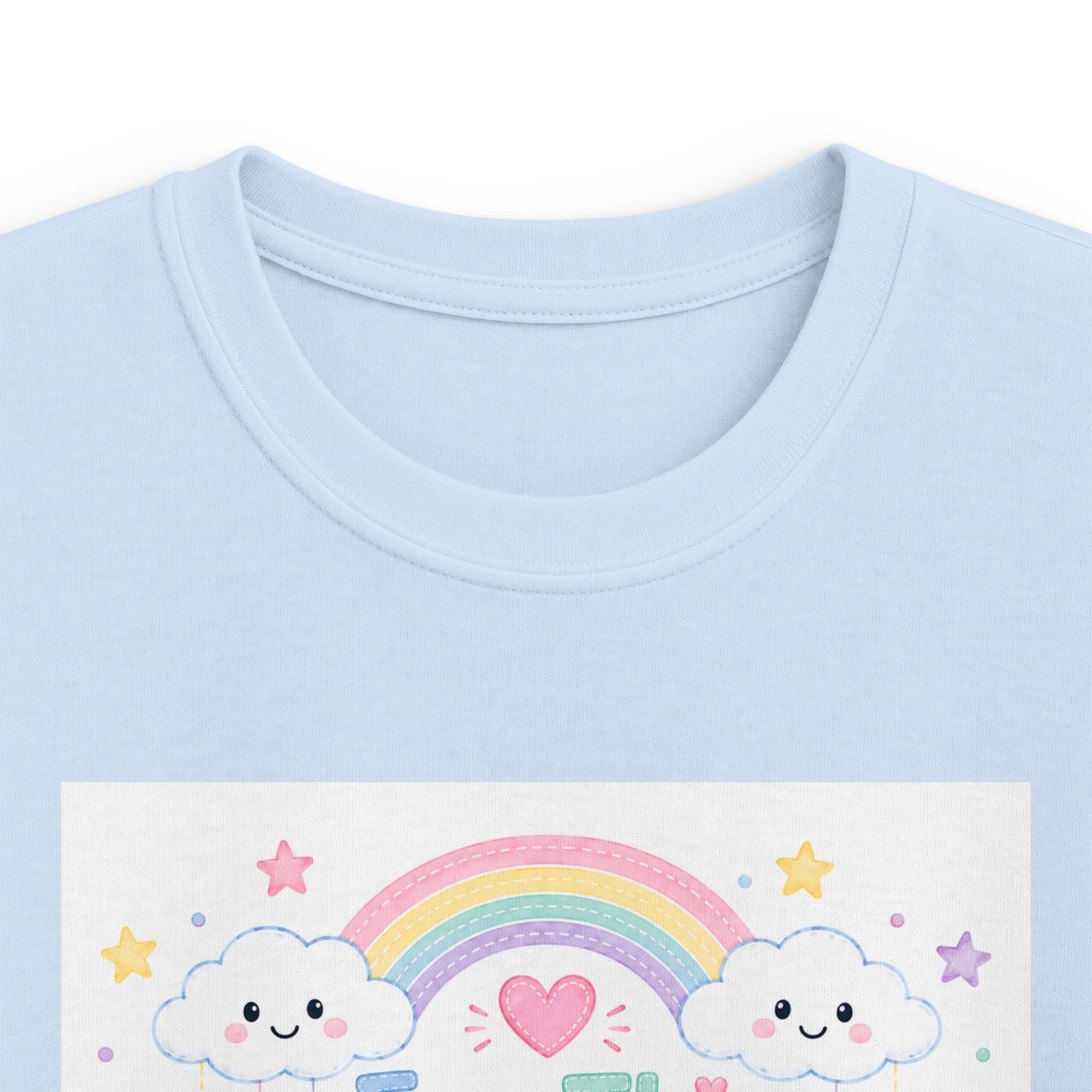 Kids Tee — "For This Child I Have Prayed" Pastel Rainbow Christian Shirt (1 Samuel 1:27)