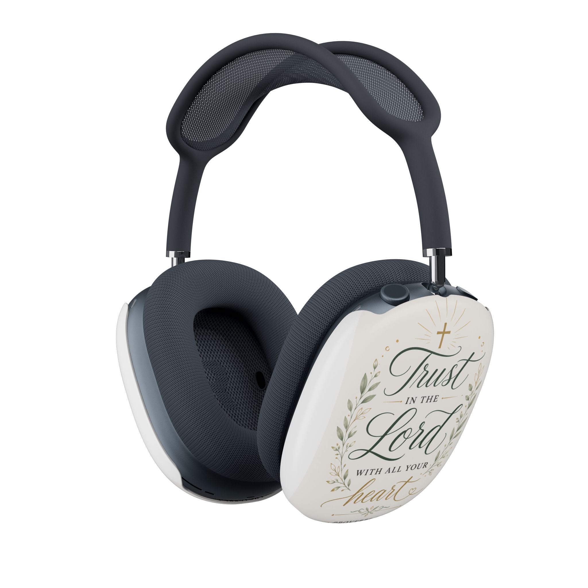 AirPods Max Ear Cup Covers – “Trust in the Lord” Scripture Design