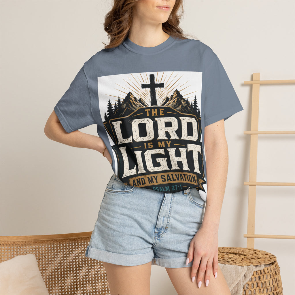 Christian T-Shirt — "The Lord Is My Light" Faith Graphic Tee