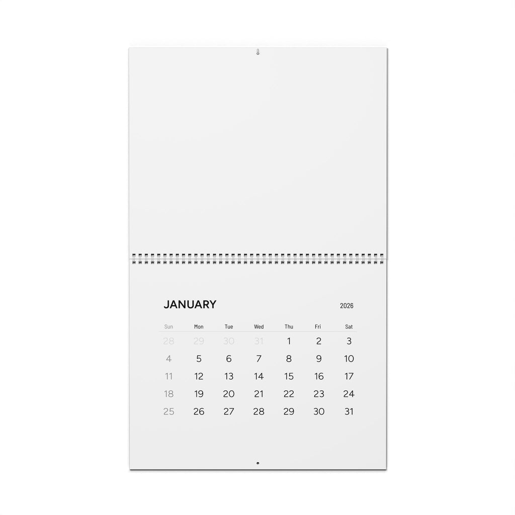 2026 Minimal Wall Calendar — Simple Monthly Planner