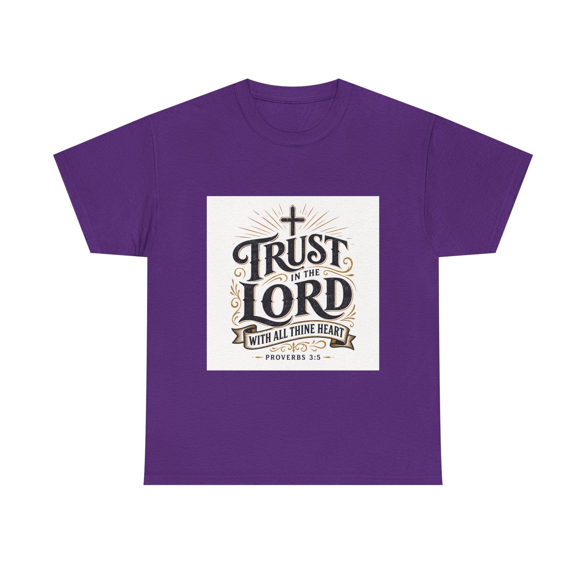 Faith T-Shirt - "Trust in the Lord" Christian Tee (Proverbs 3:5)