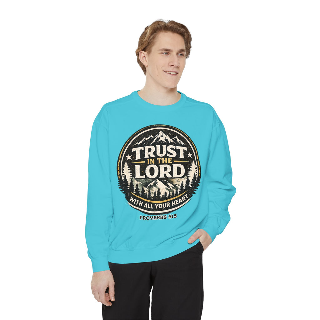 Trust in the Lord Sweatshirt — Proverbs 3:5 Faith Graphic Crewneck