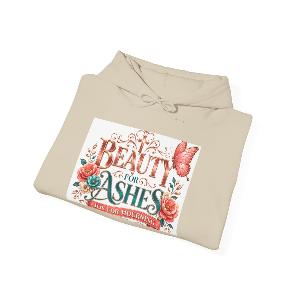 Beauty From Ashes Hoodie – Inspirational Floral Christian Sweatshirt