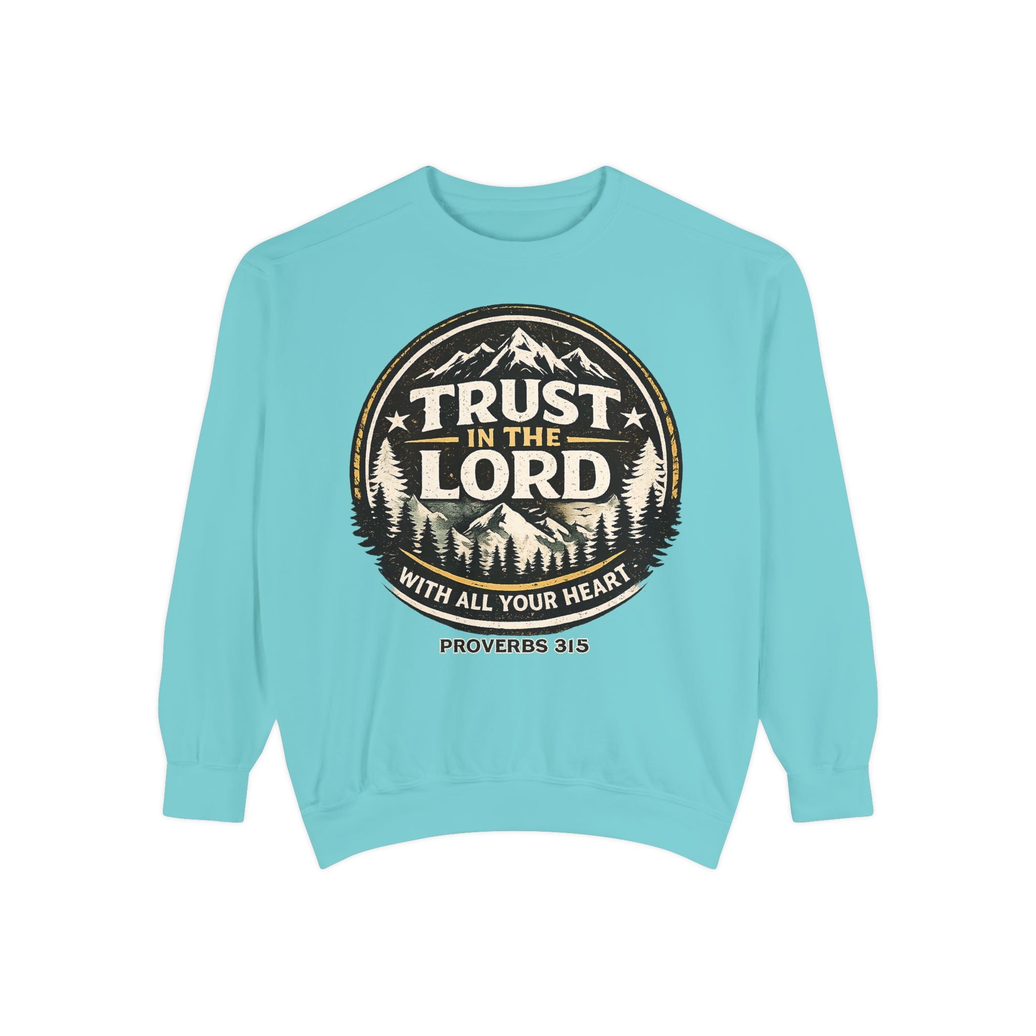 Trust in the Lord Sweatshirt — Proverbs 3:5 Faith Graphic Crewneck