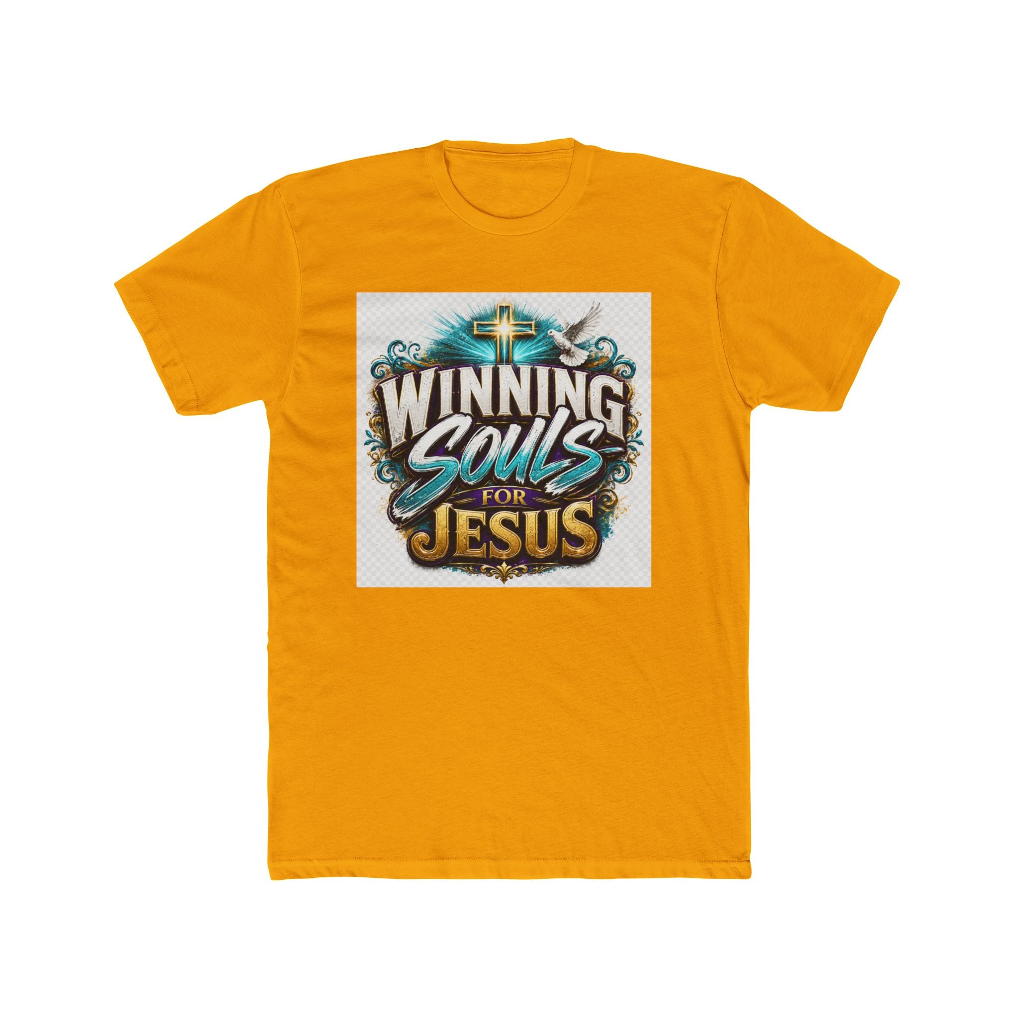 Winning Souls for Jesus T-Shirt — Christian Faith Tee with Cross Graphic