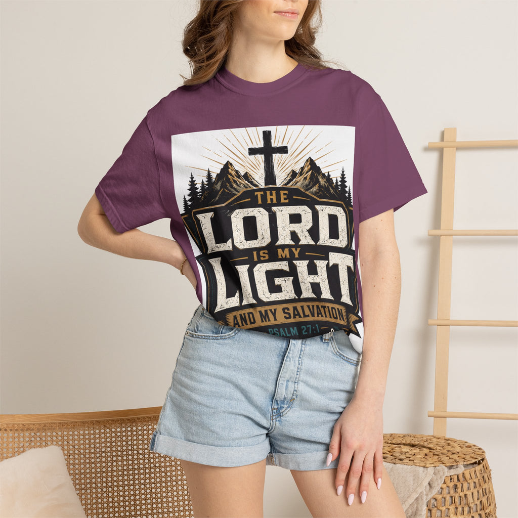 Christian T-Shirt — "The Lord Is My Light" Faith Graphic Tee