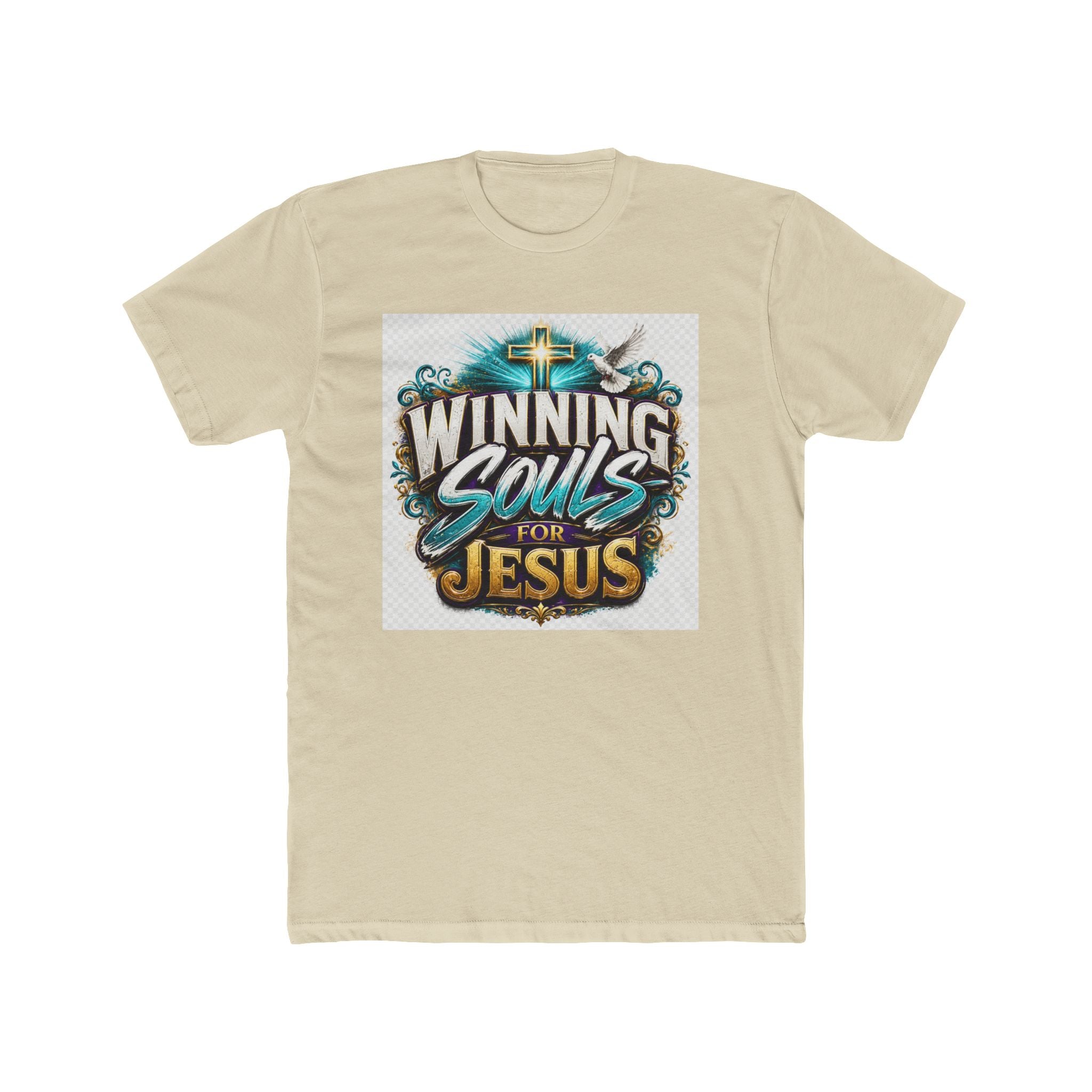 Winning Souls for Jesus T-Shirt — Christian Faith Tee with Cross Graphic