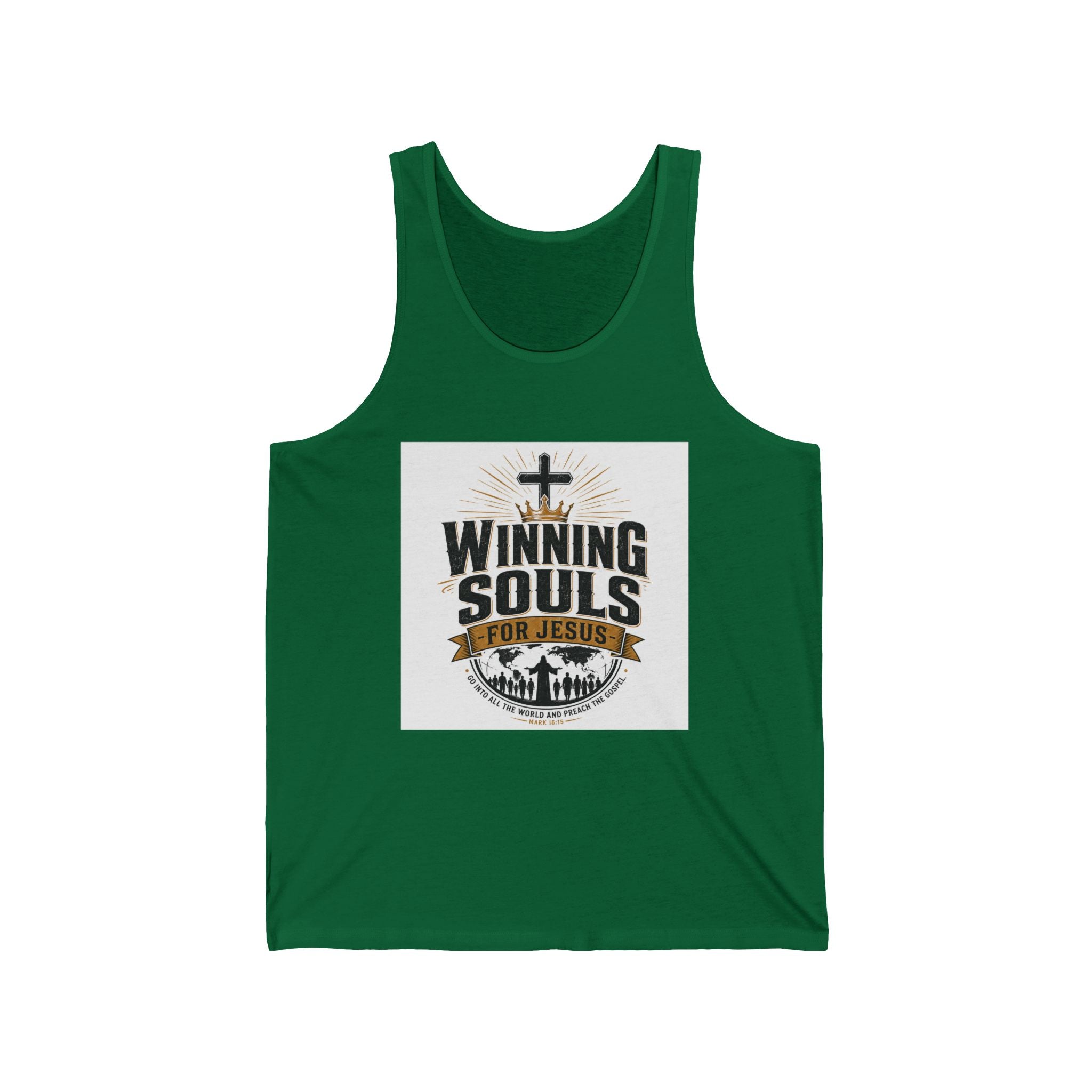 Christian Tank Top — "Winning Souls for Jesus" Faith Ministry Tank