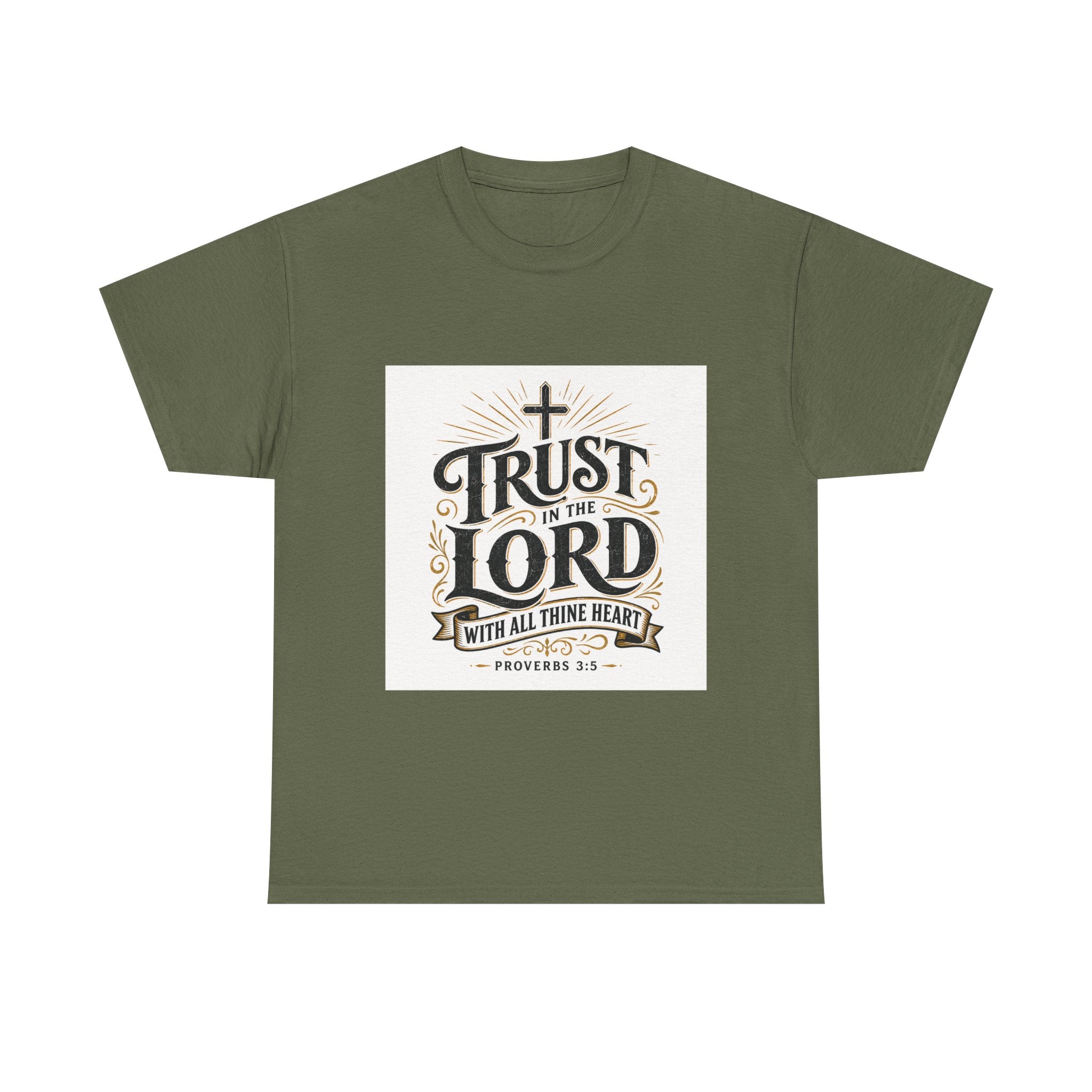 Faith T-Shirt - "Trust in the Lord" Christian Tee (Proverbs 3:5)
