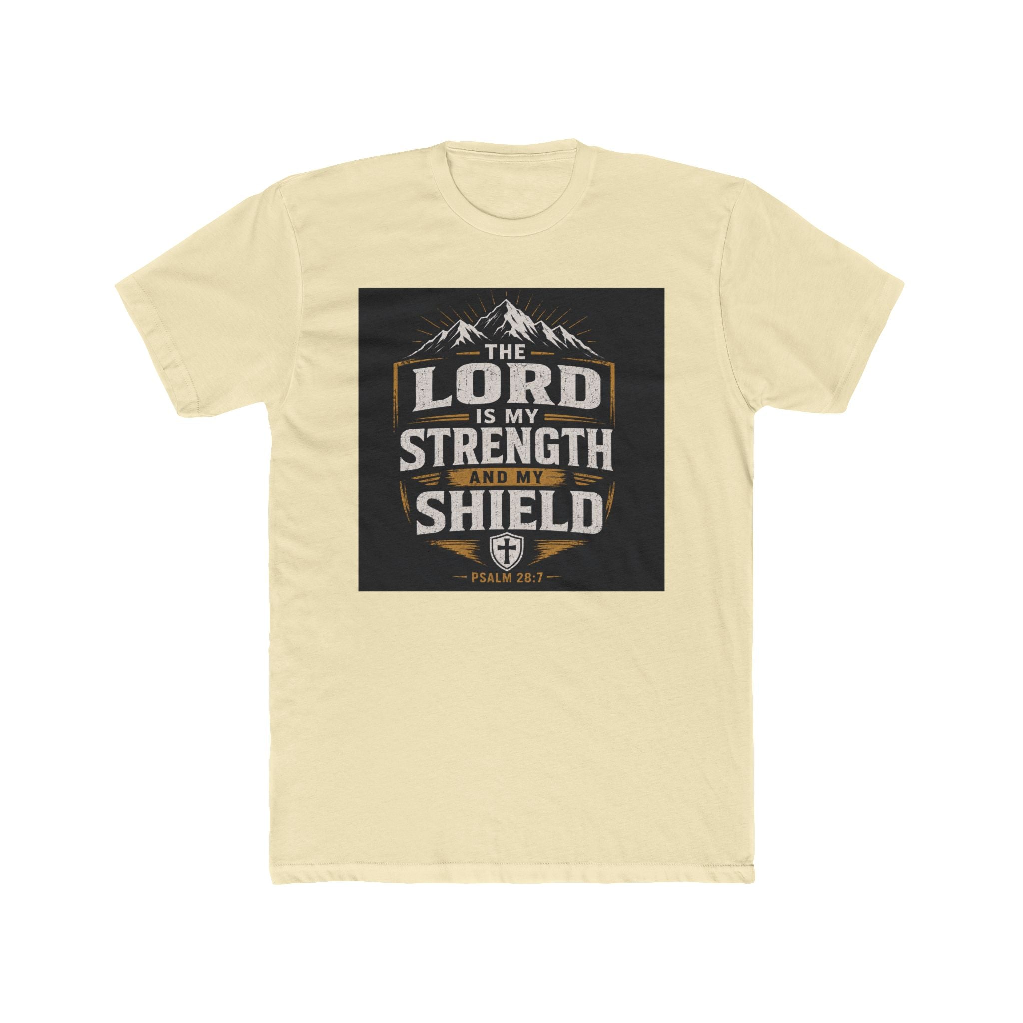 Christian Tee — "The Lord Is My Strength and My Shield" Graphic T-Shirt