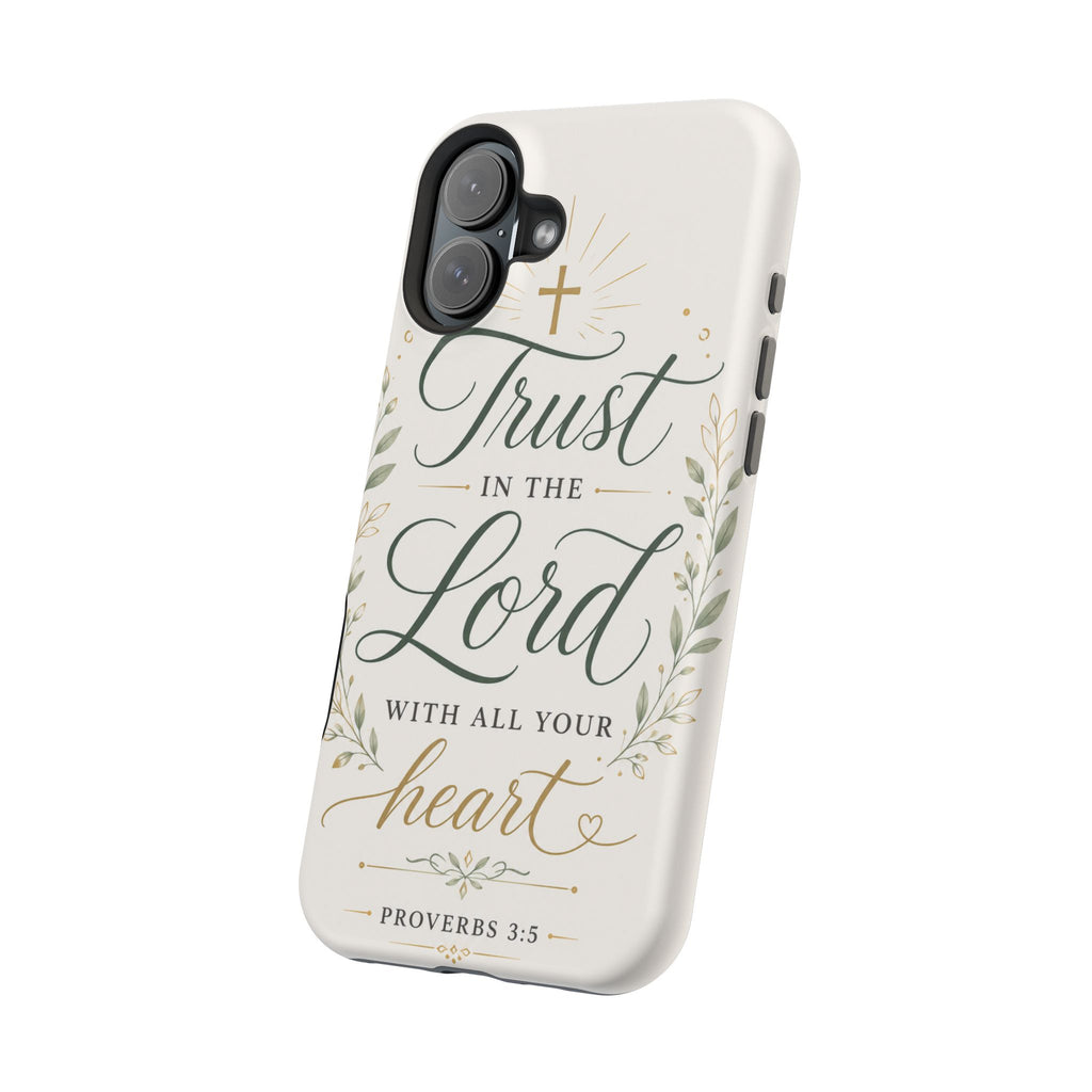 Phone Case — "Trust in the Lord with All Your Heart" Christian Magnetic Impact-Resistant Case