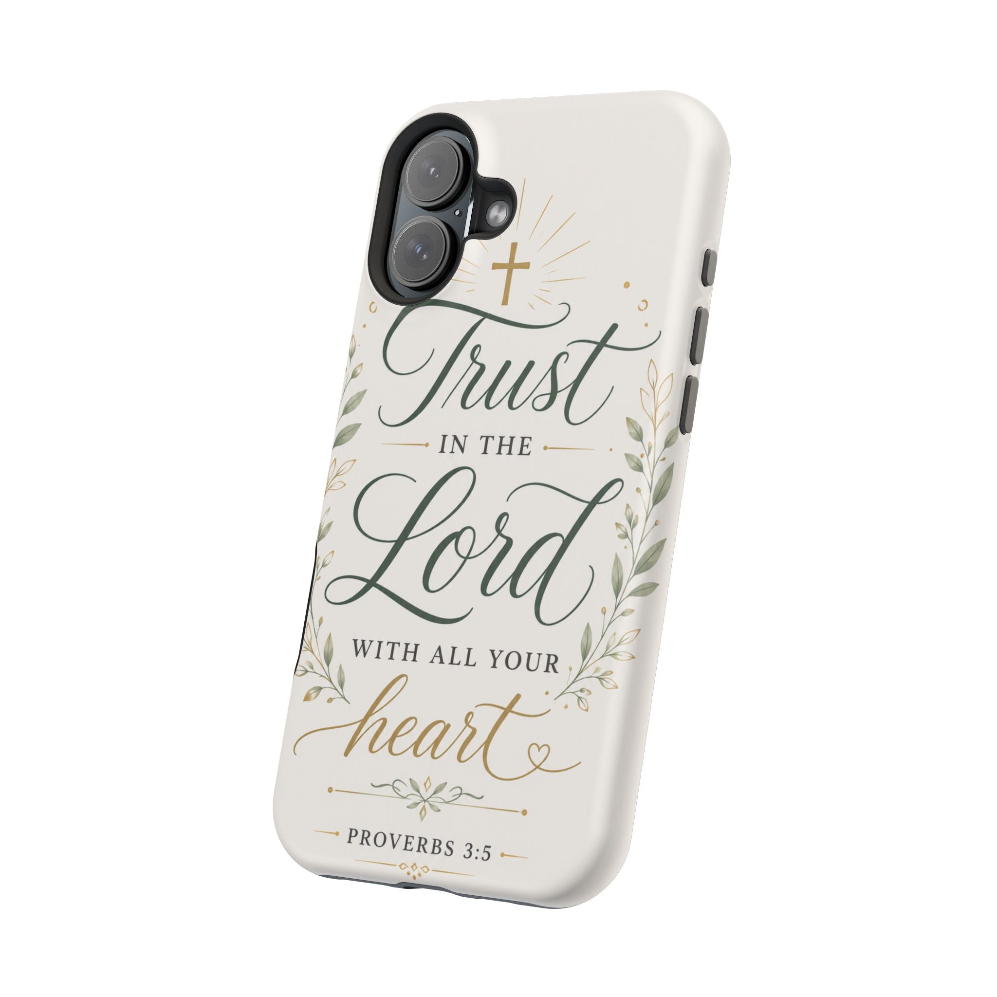 Phone Case — "Trust in the Lord with All Your Heart" Christian Magnetic Impact-Resistant Case