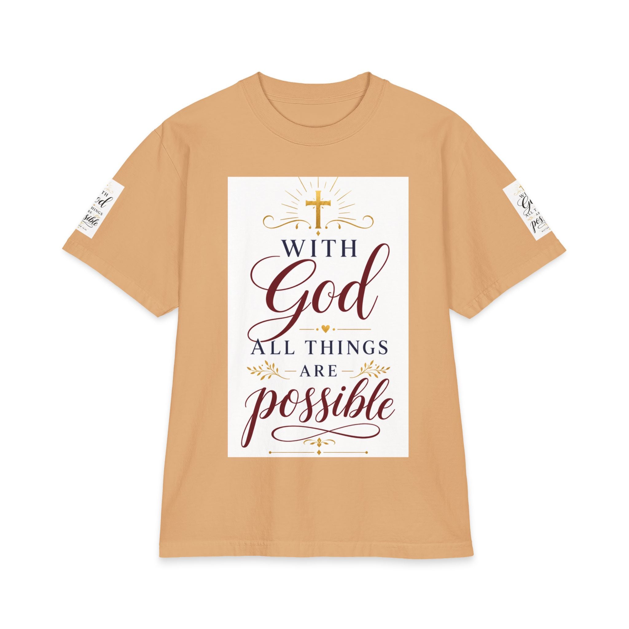 With God All Things Are Possible Tee — Inspirational Christian Faith T-Shirt