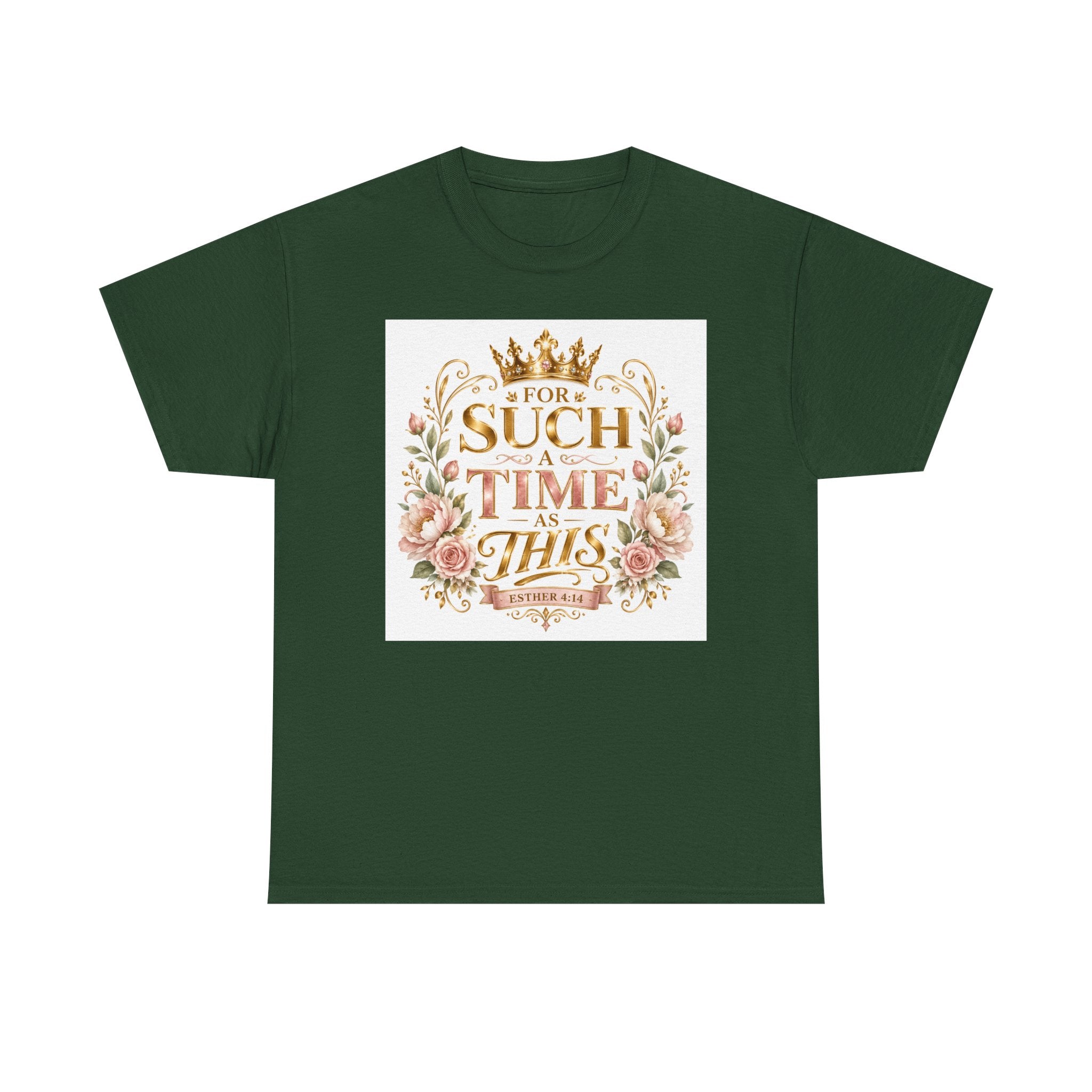 T-Shirt — “For Such a Time as This” Floral Inspirational Tee