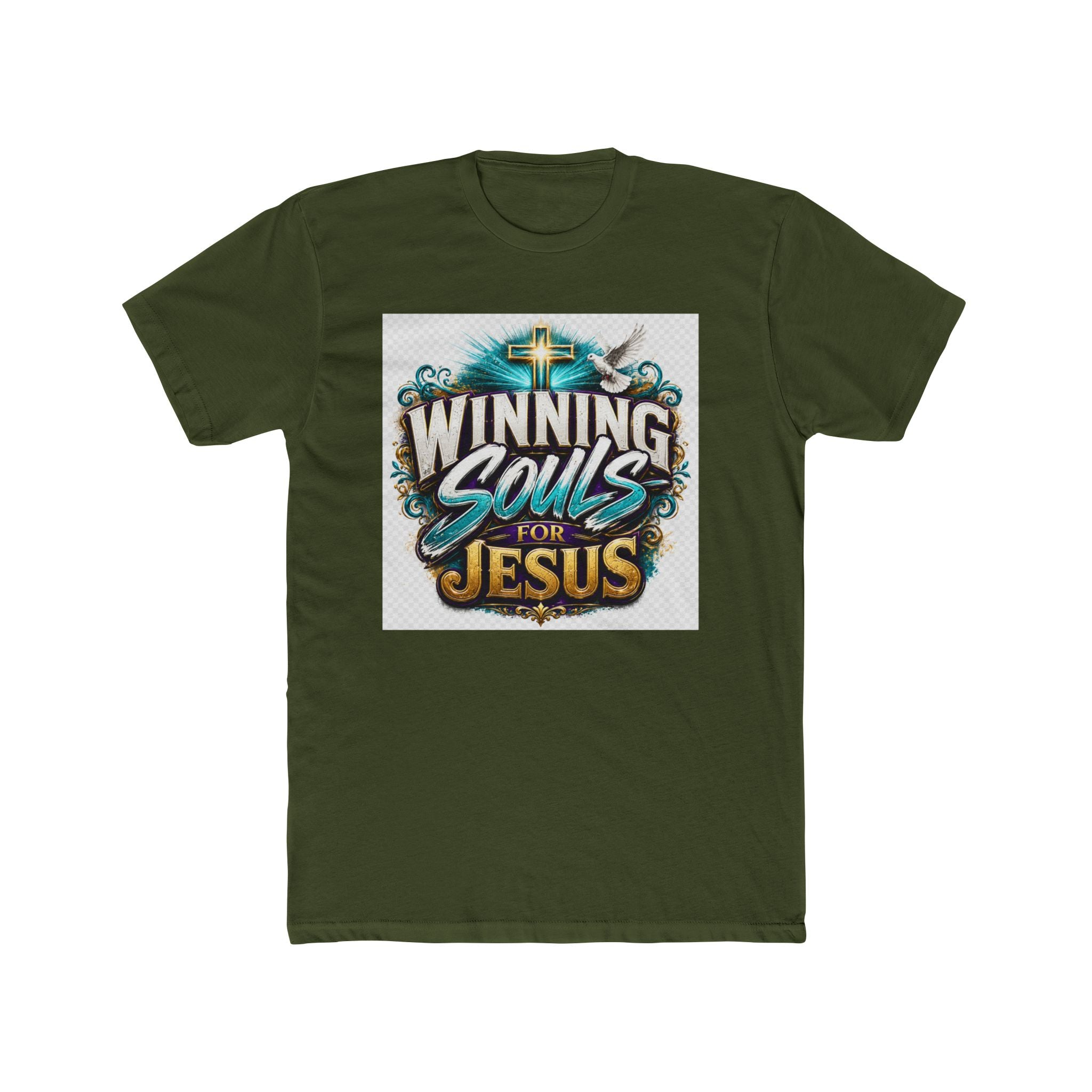 Winning Souls for Jesus T-Shirt — Christian Faith Tee with Cross Graphic