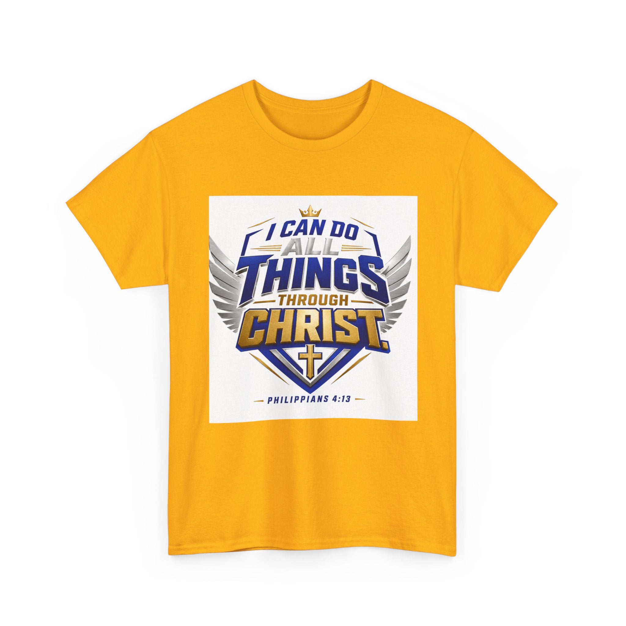I Can Do All Things Through Christ T-Shirt – Philippians 4:13 Christian Faith Tee
